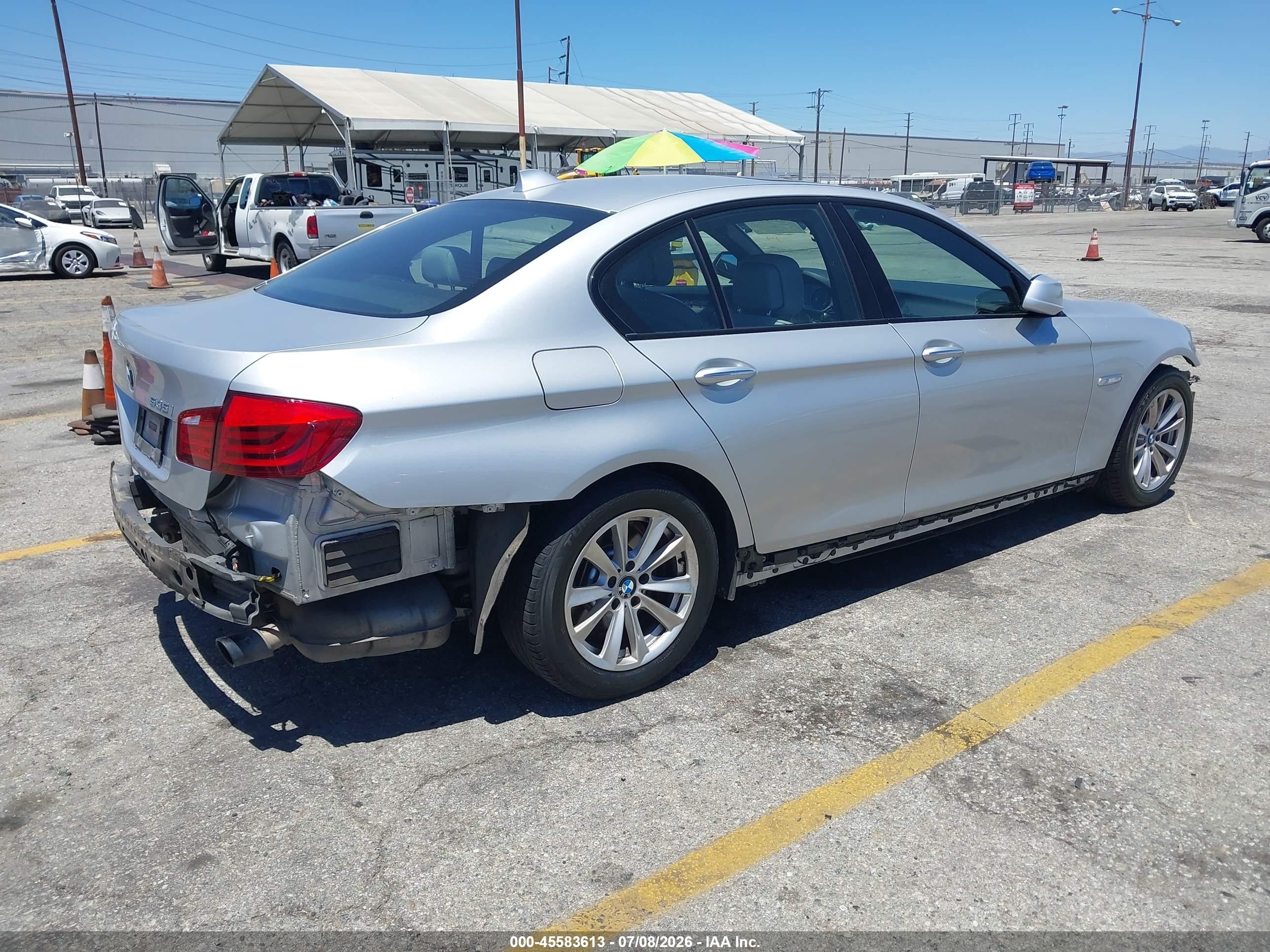 2013 Bmw 535i   Silver vin: WBAFR7C56DC822450