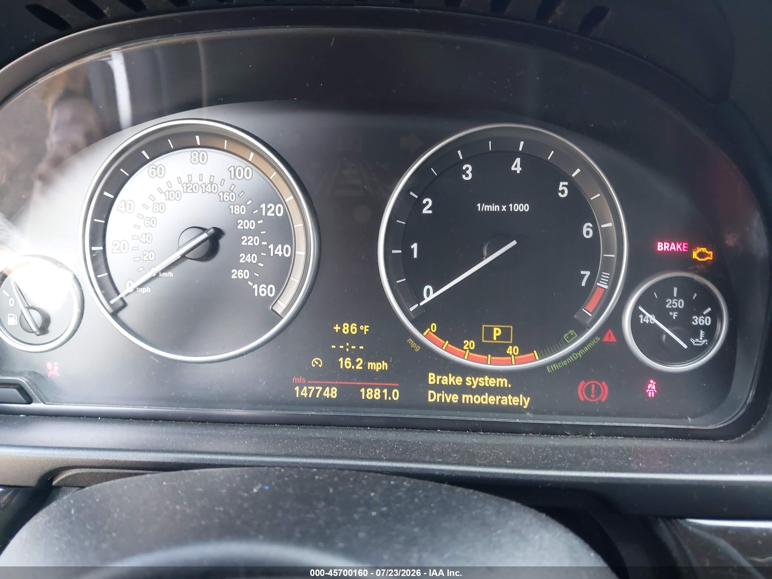 2011 Bmw 535i   Серый vin: WBAFR7C57BC602831