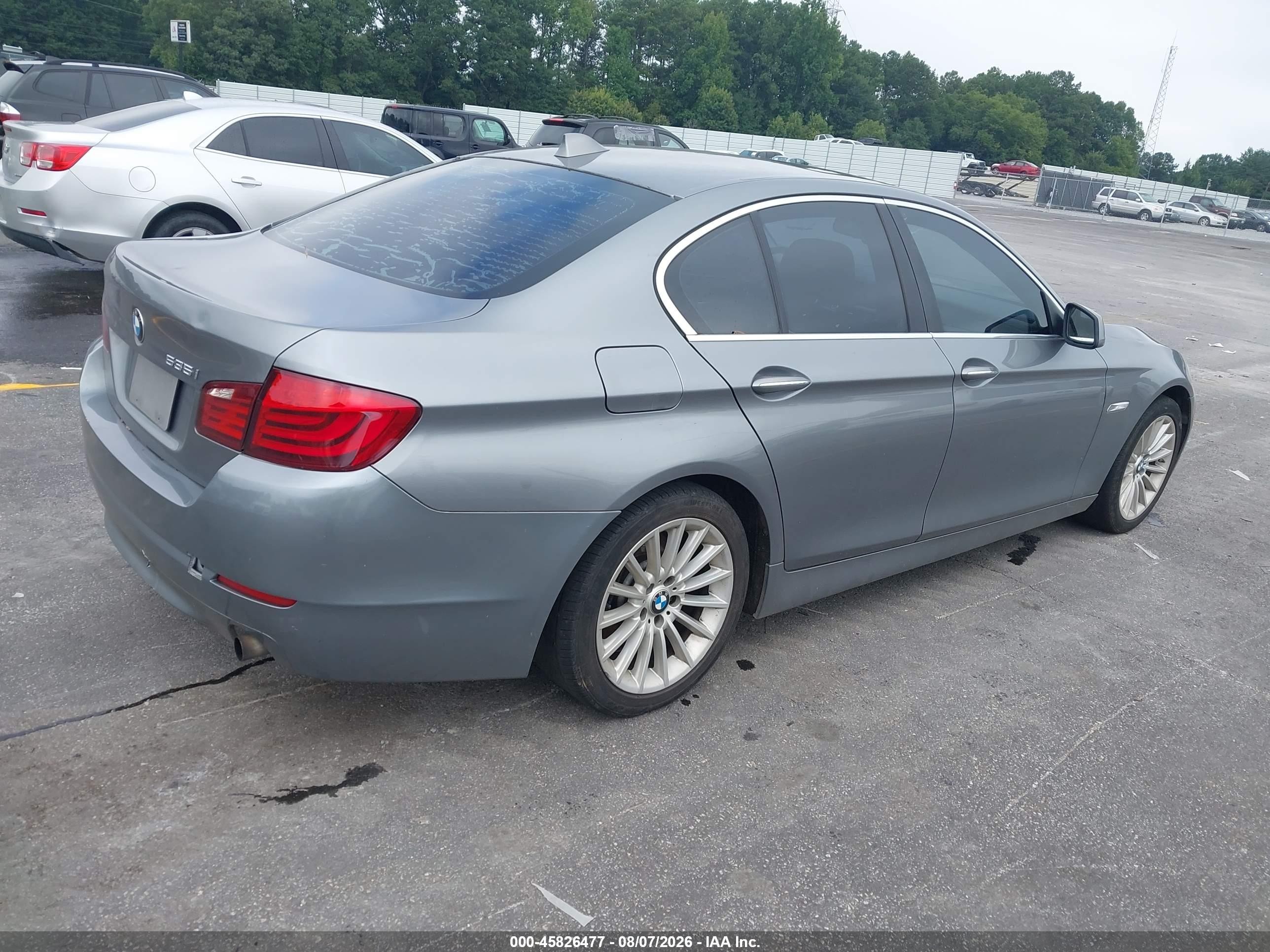2011 Bmw 535i   Gray vin: WBAFR7C57BC605504