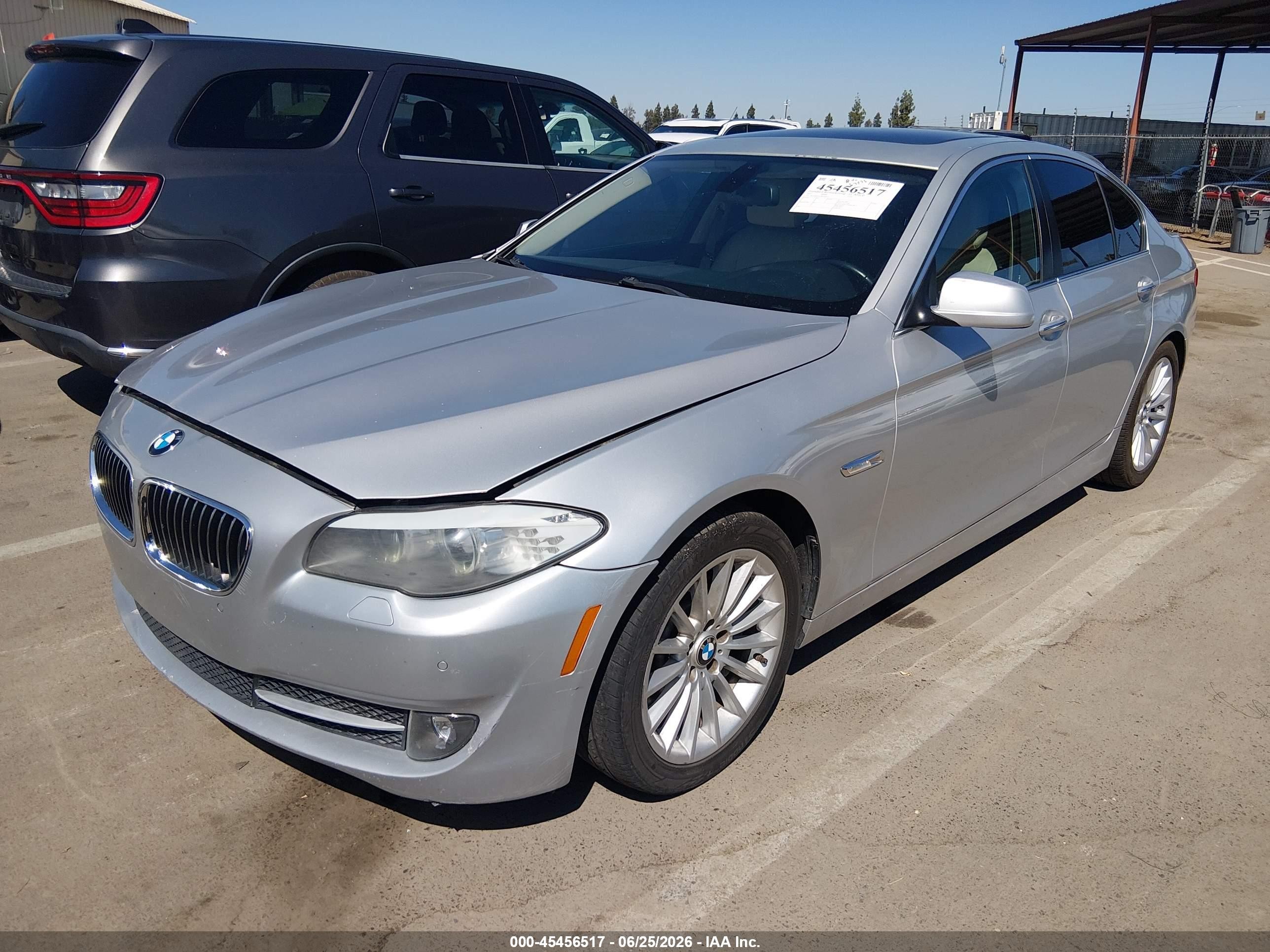 2011 Bmw 535i   Silver vin: WBAFR7C57BC608421