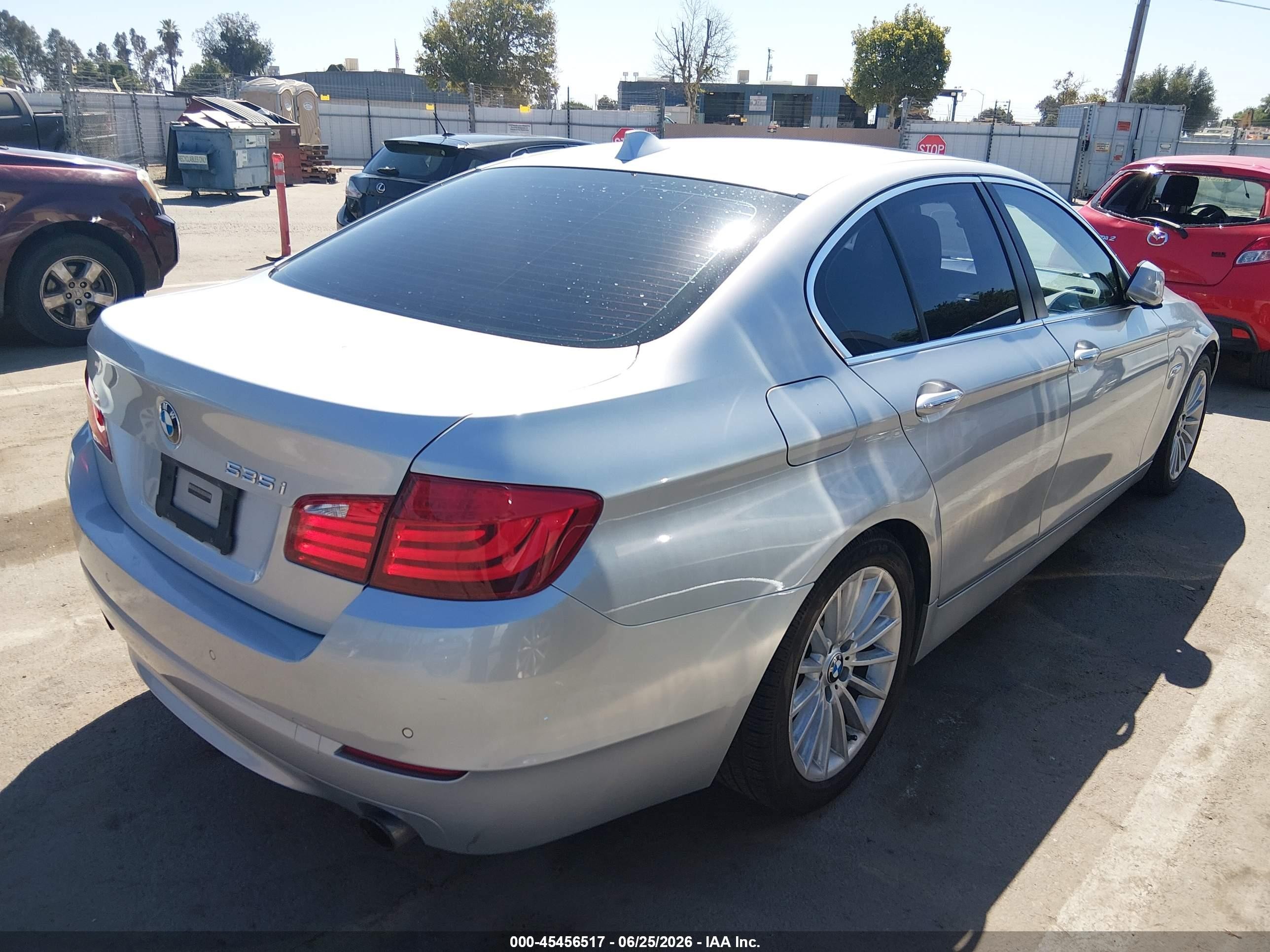 2011 Bmw 535i   Silver vin: WBAFR7C57BC608421