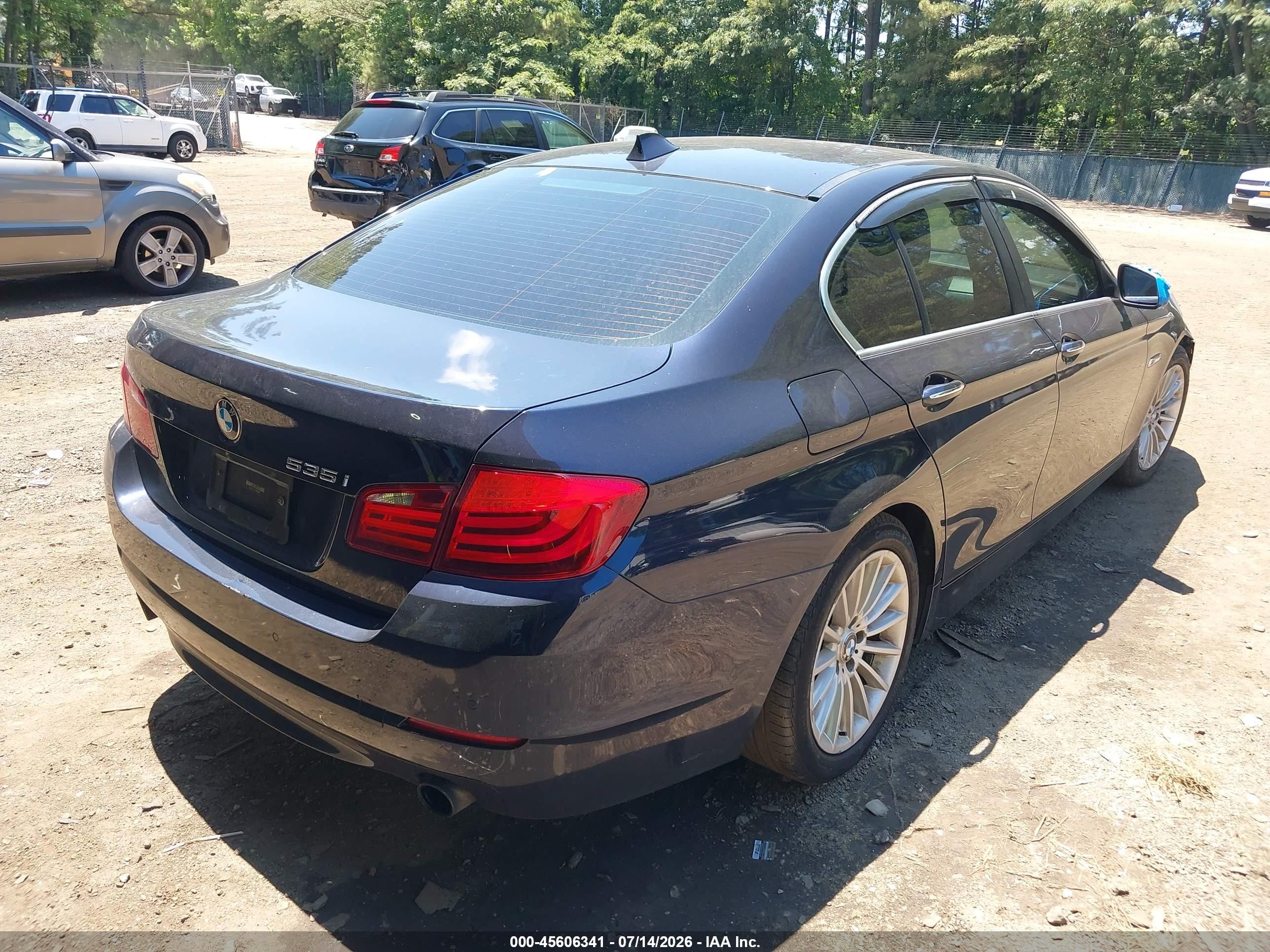 2011 Bmw 535i   Dark Blue vin: WBAFR7C57BC807582
