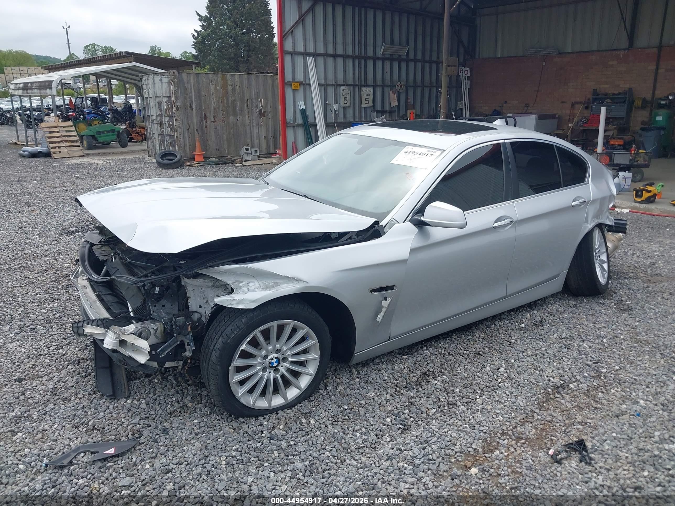 2013 Bmw 535i Silver vin: WBAFR7C57DC823218