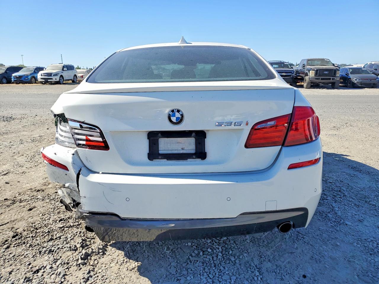 2011 Bmw 535 I White vin: WBAFR7C58BC803928