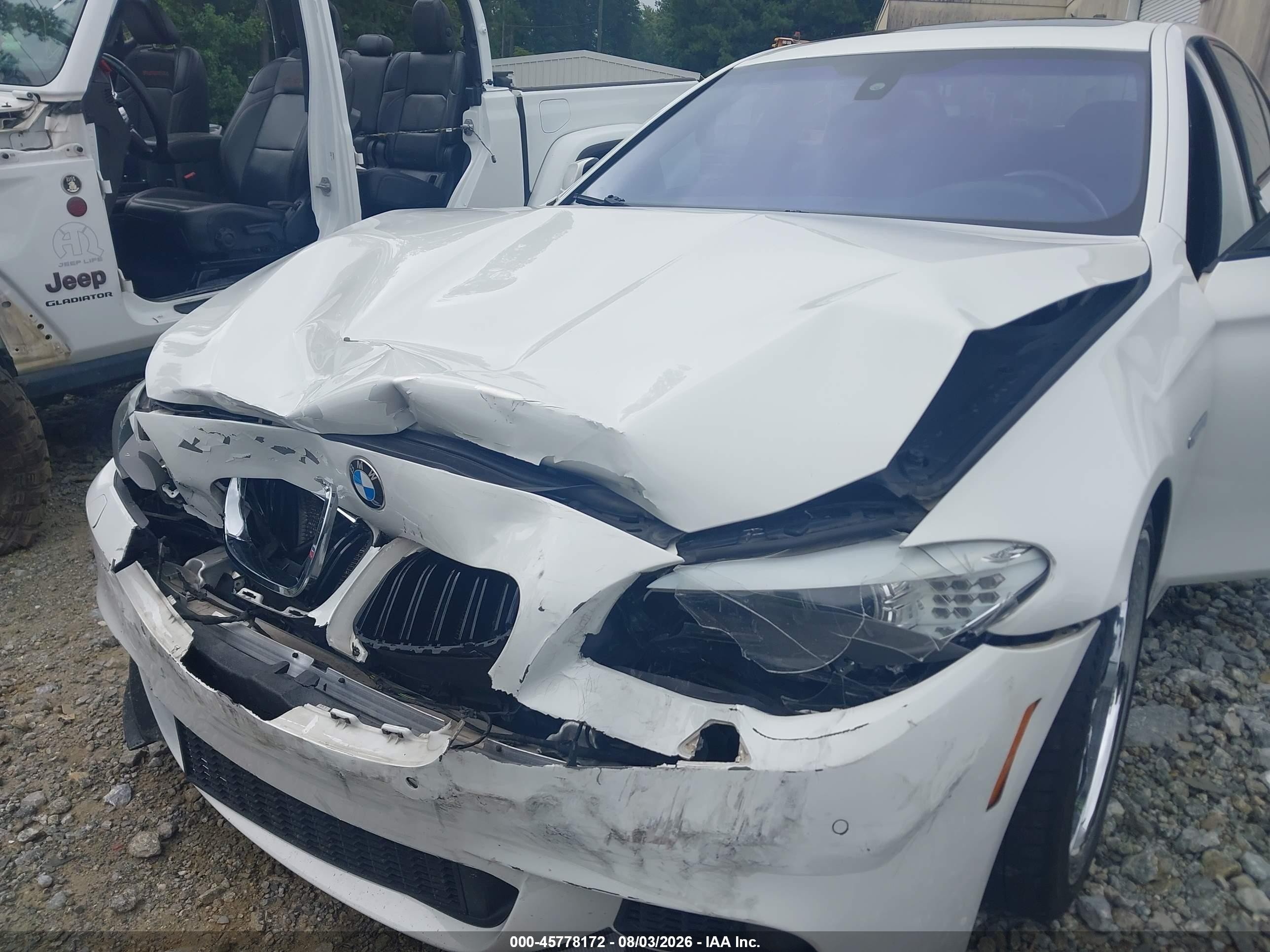 2012 Bmw 535i   White vin: WBAFR7C58CC813750
