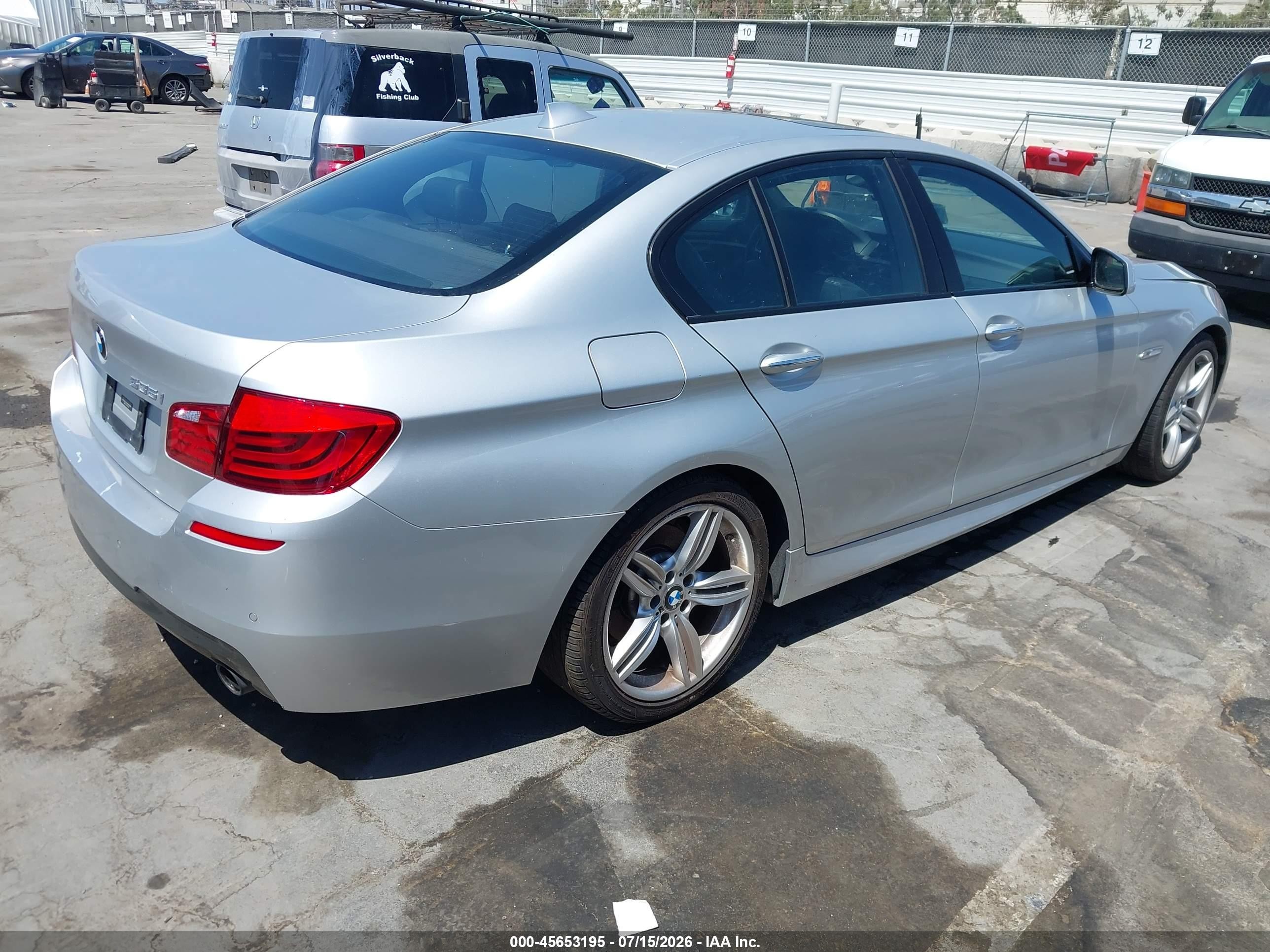 2013 Bmw 535i   Silver vin: WBAFR7C59DC817288