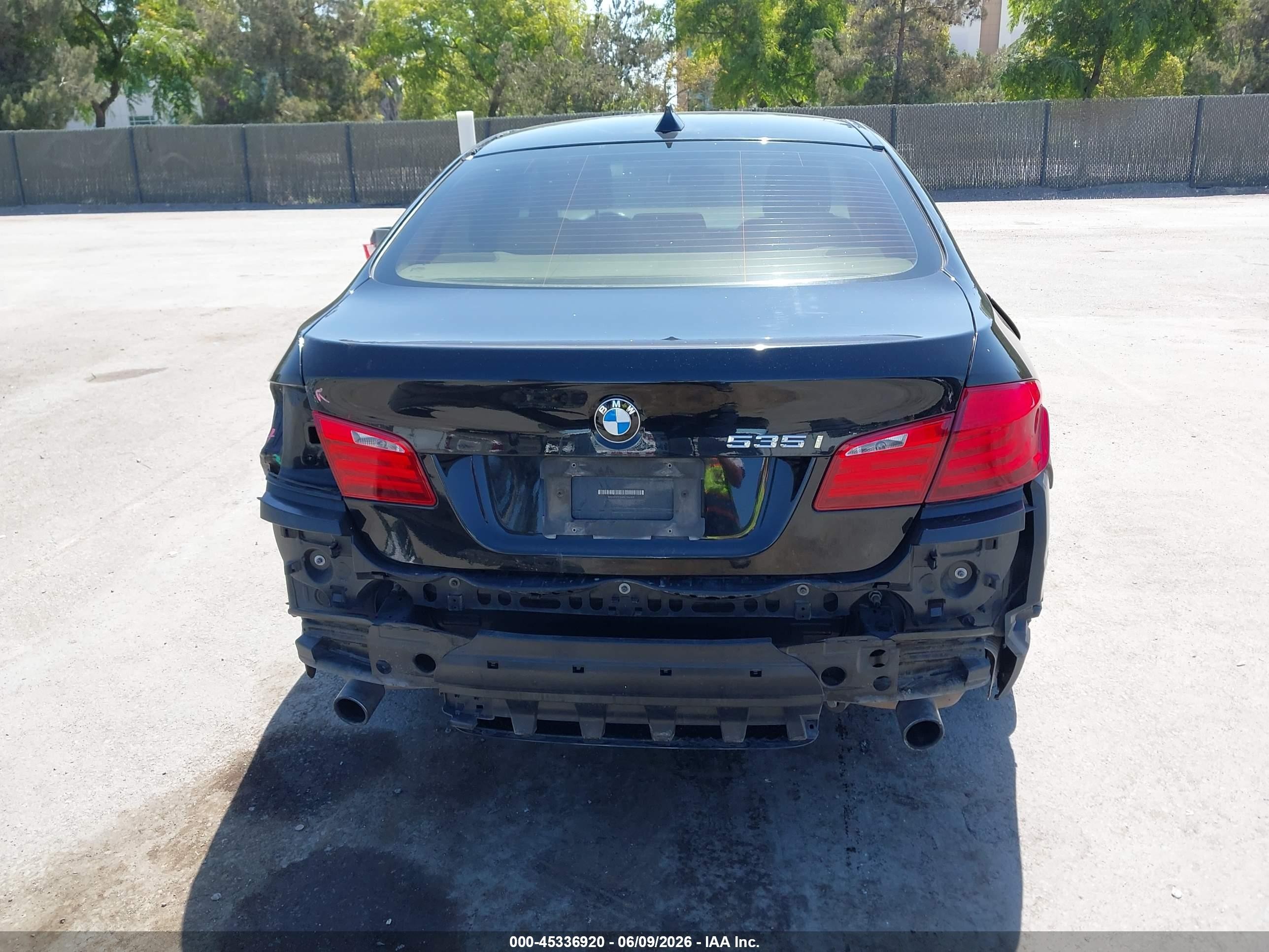 2011 Bmw 535i   Black vin: WBAFR7C5XBC266169