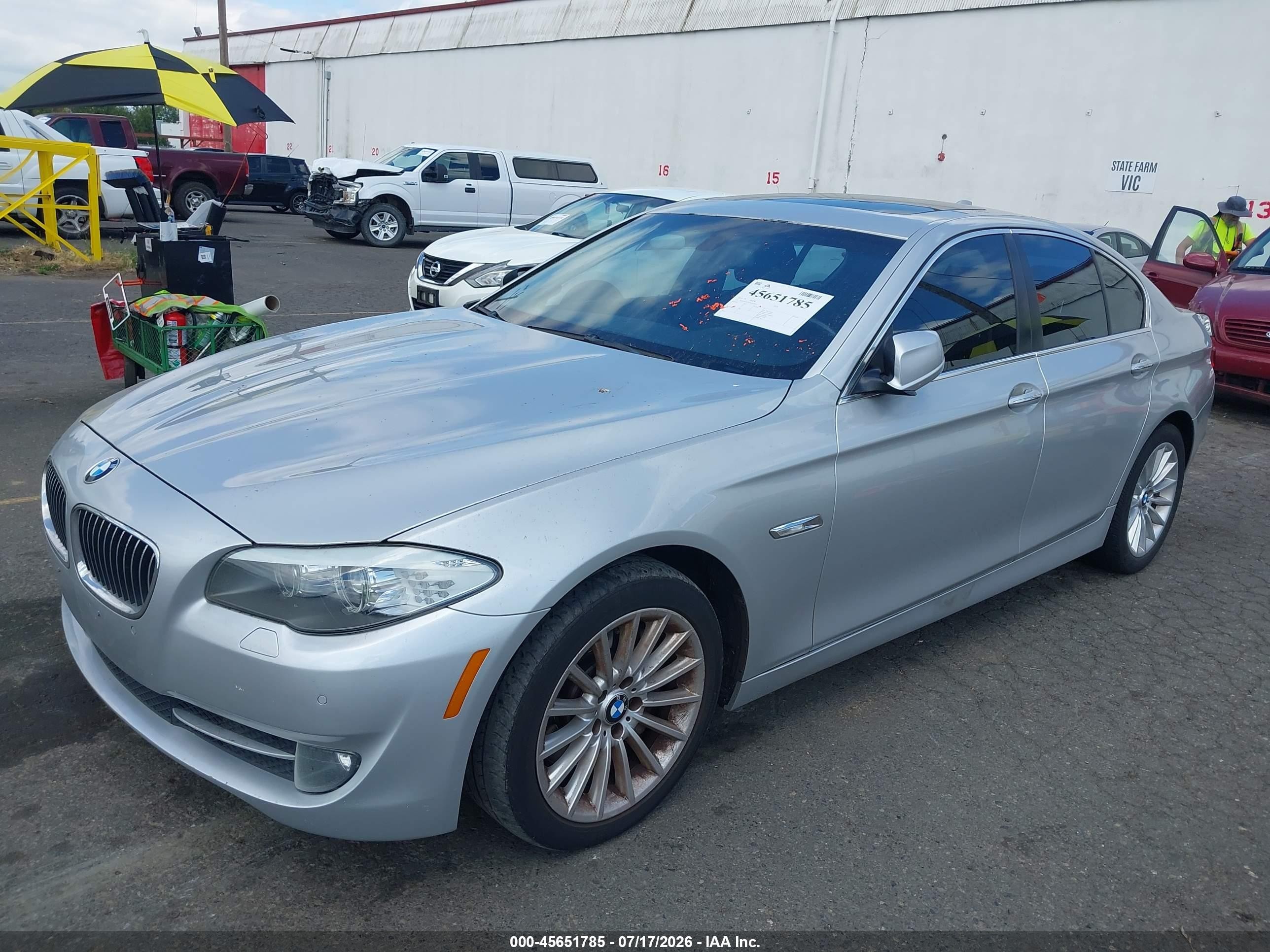 2013 Bmw 535i   Silver vin: WBAFR7C5XDC824069