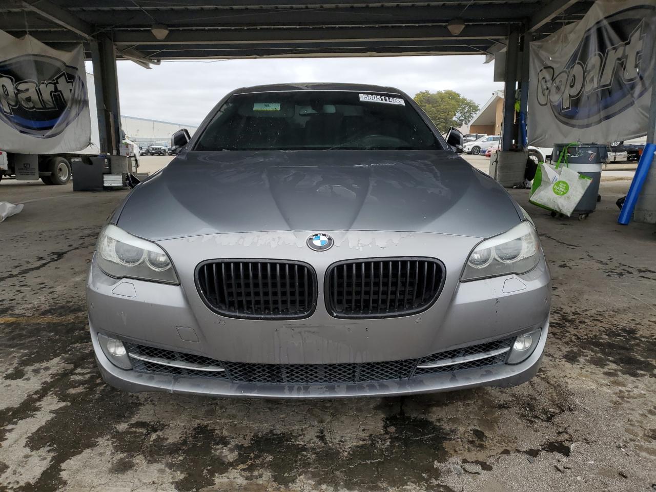 2012 Bmw 550 I Gray vin: WBAFR9C50CDV58582 Damage: Hood, Chipped, 2