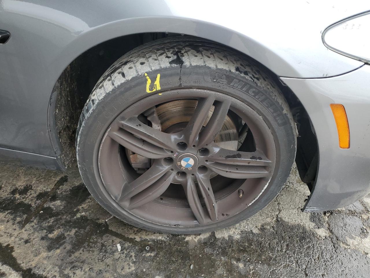 2012 Bmw 550 I Gray vin: WBAFR9C50CDV58582 Damage: Right Front Wheel, Curb Rash, 4 To 5 Inches