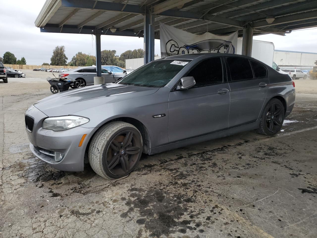 2012 Bmw 550 I Gray vin: WBAFR9C50CDV58582 Damage: Left Front Door, Dent(S) W/No Paint Dmg, 1/2 To 1 Inch