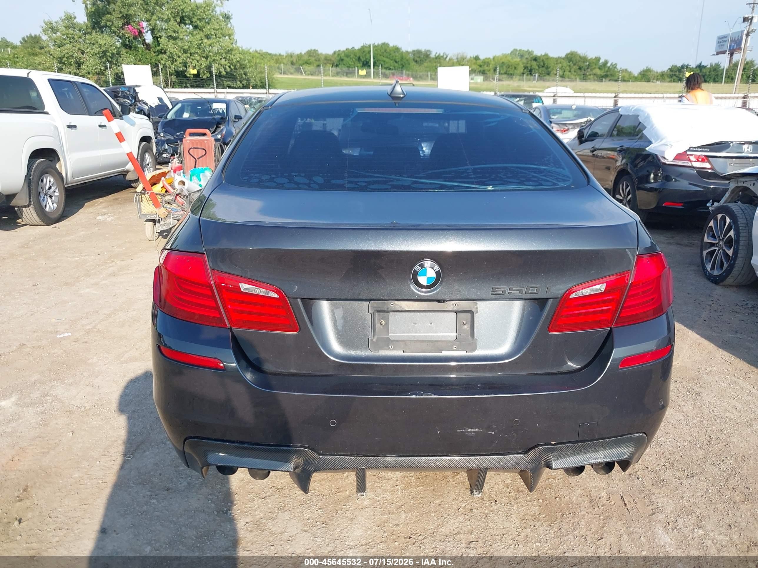 2013 Bmw 550i   Black vin: WBAFR9C51DD226863