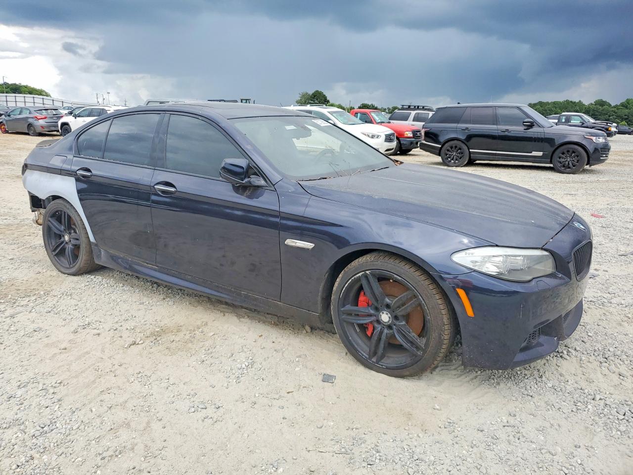 2013 Bmw 550 I Blue vin: WBAFR9C51DDX80629
