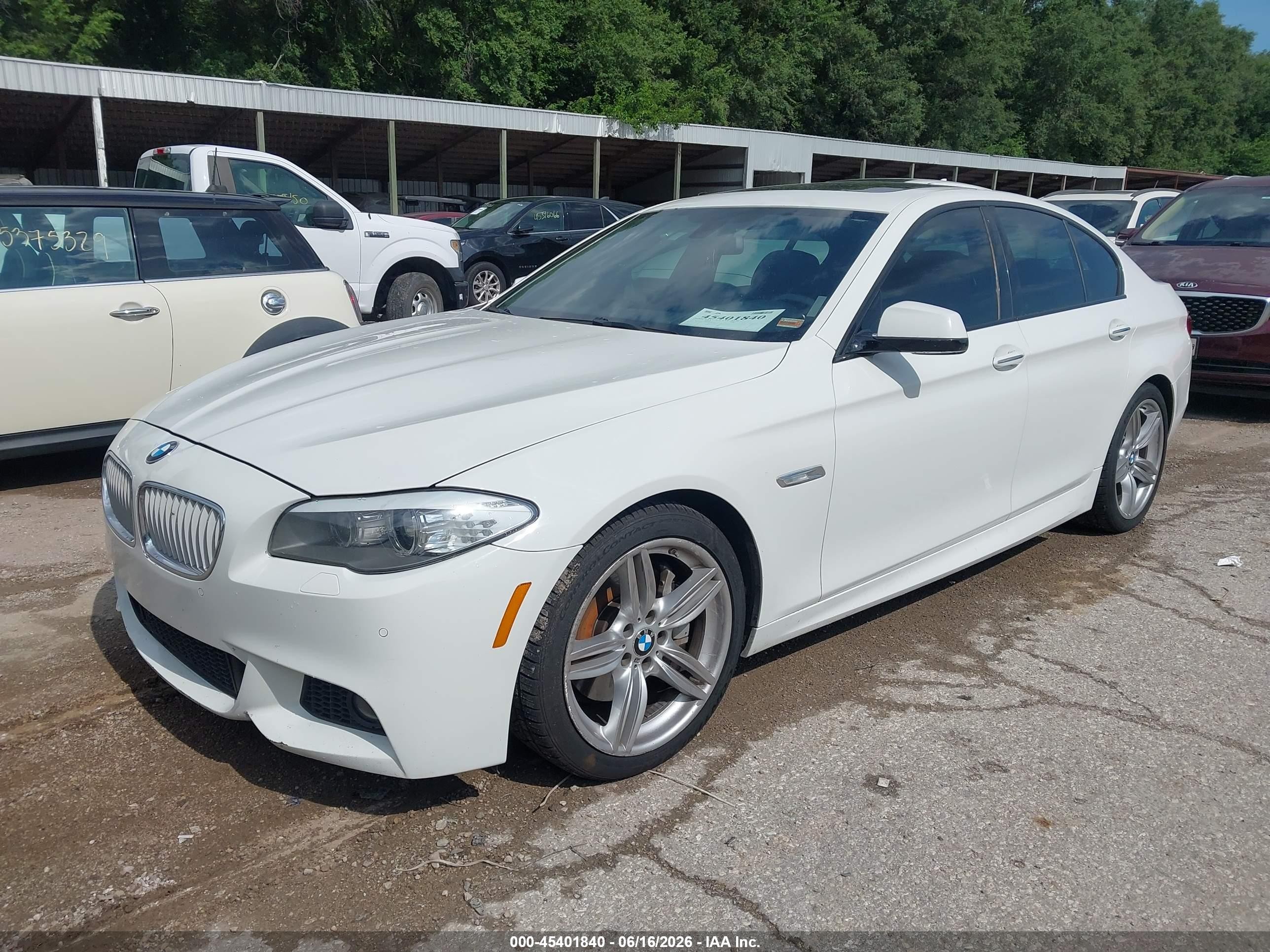 2013 Bmw 550i   Белый vin: WBAFR9C52DDX81014