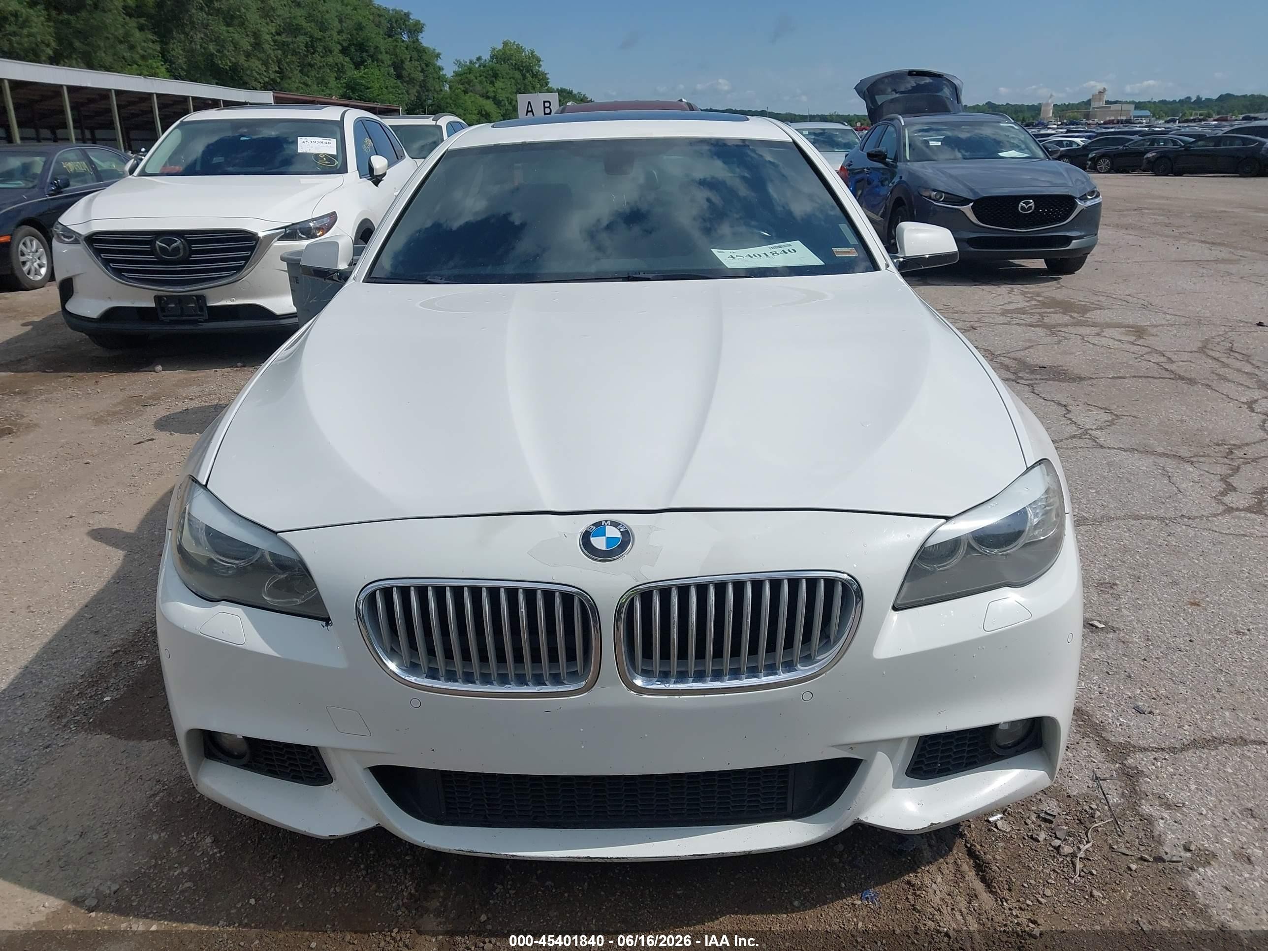 2013 Bmw 550i   Белый vin: WBAFR9C52DDX81014