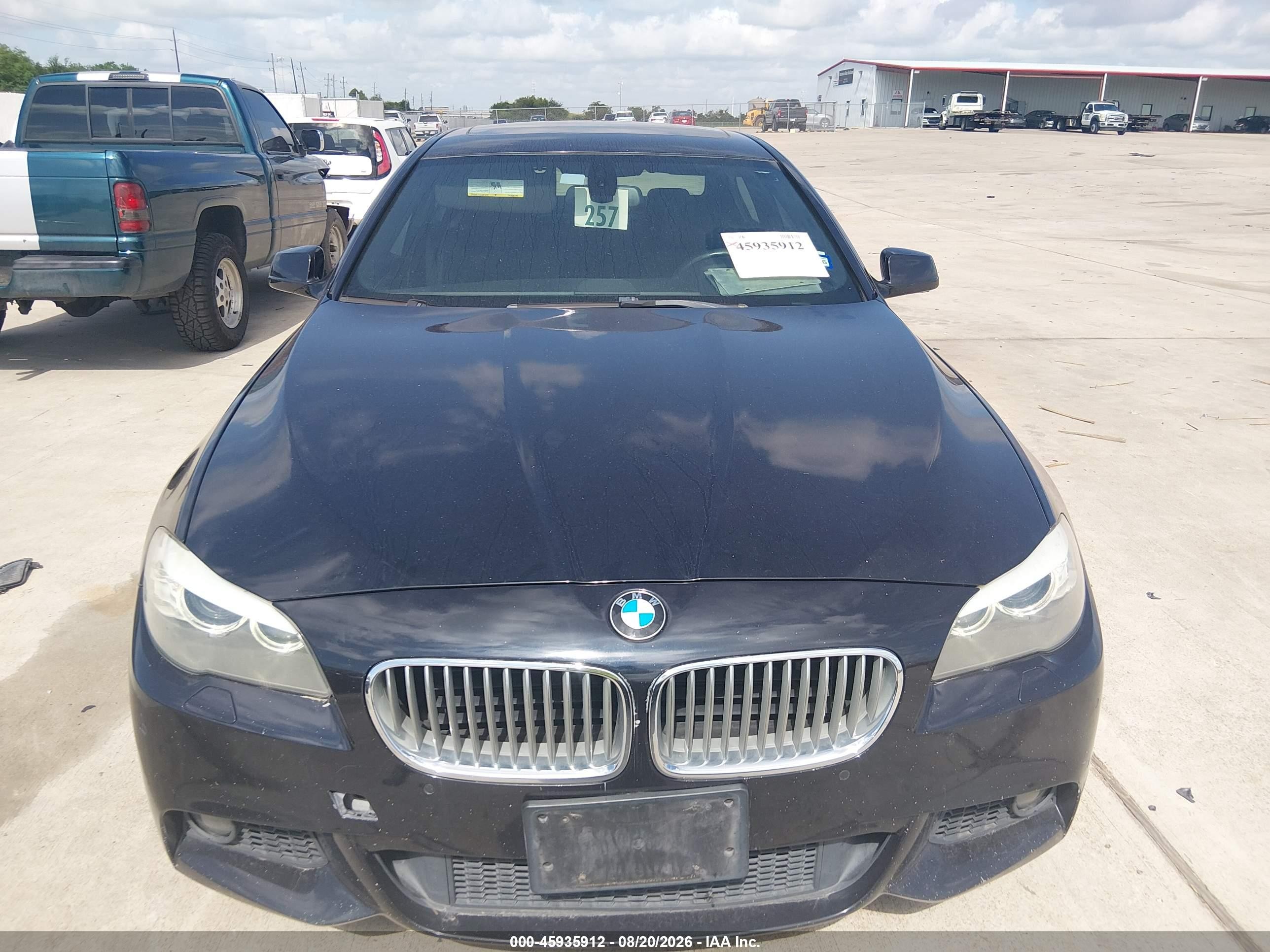 2012 Bmw 550i Черный vin: WBAFR9C54CDX79425