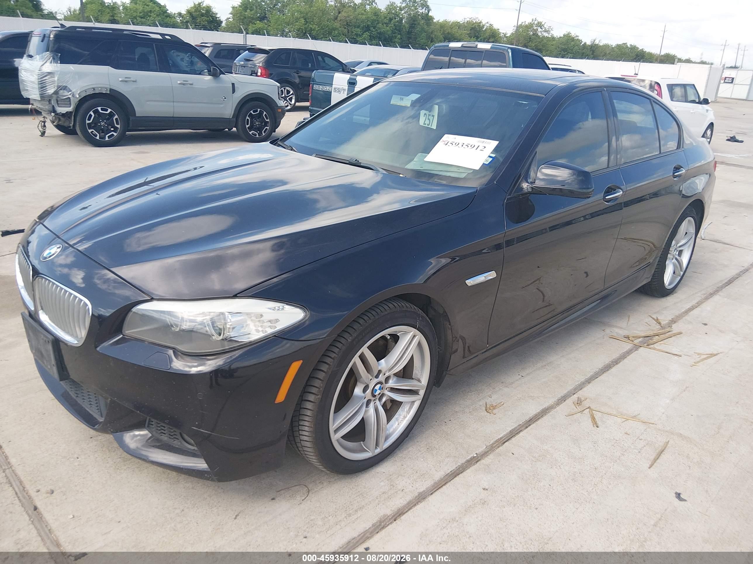 2012 Bmw 550i Черный vin: WBAFR9C54CDX79425