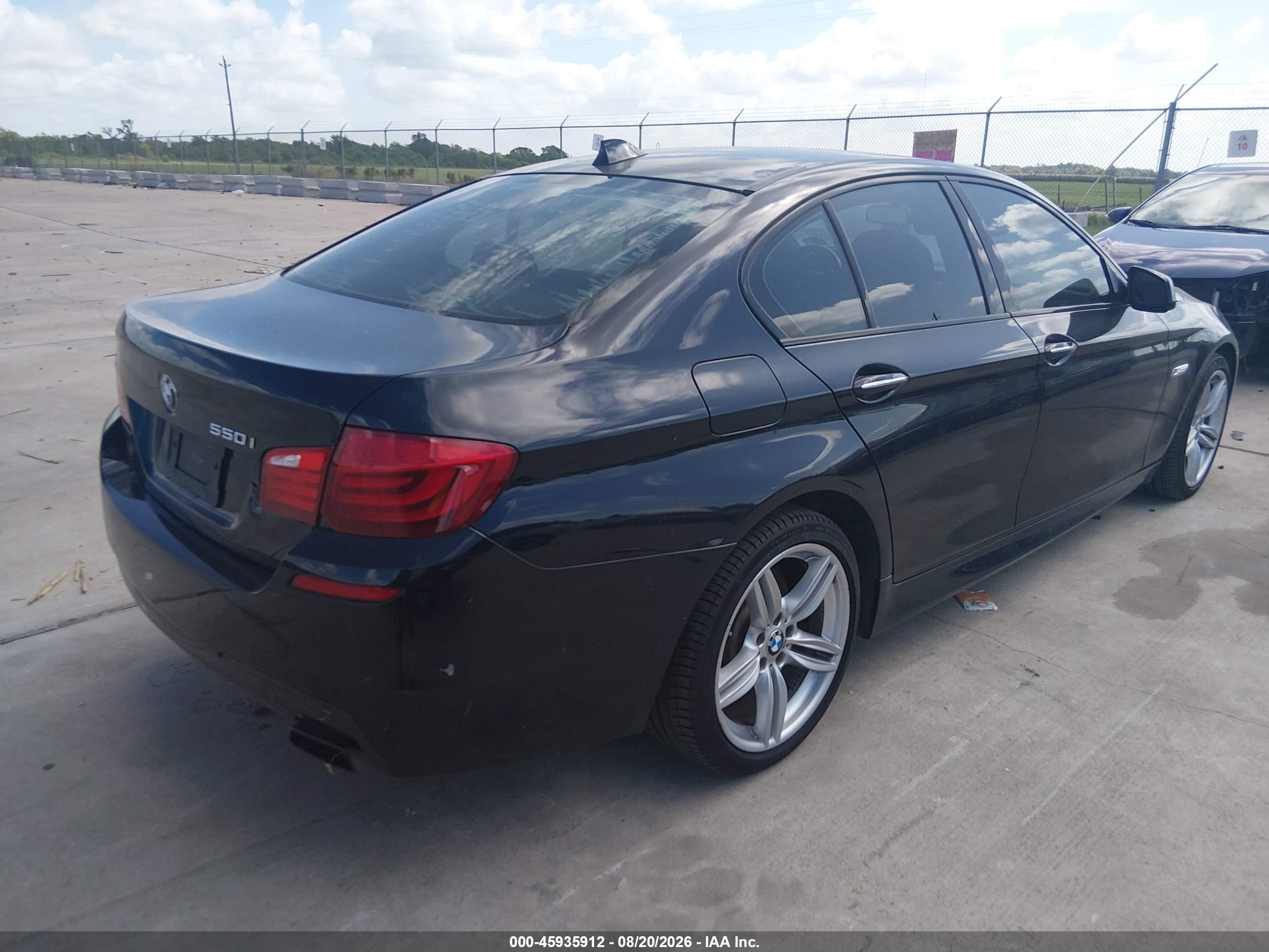 2012 Bmw 550i Черный vin: WBAFR9C54CDX79425