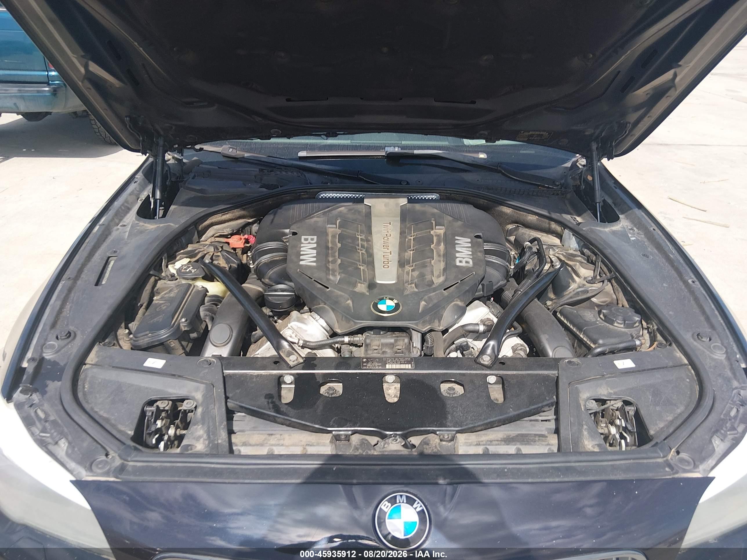 2012 Bmw 550i Черный vin: WBAFR9C54CDX79425