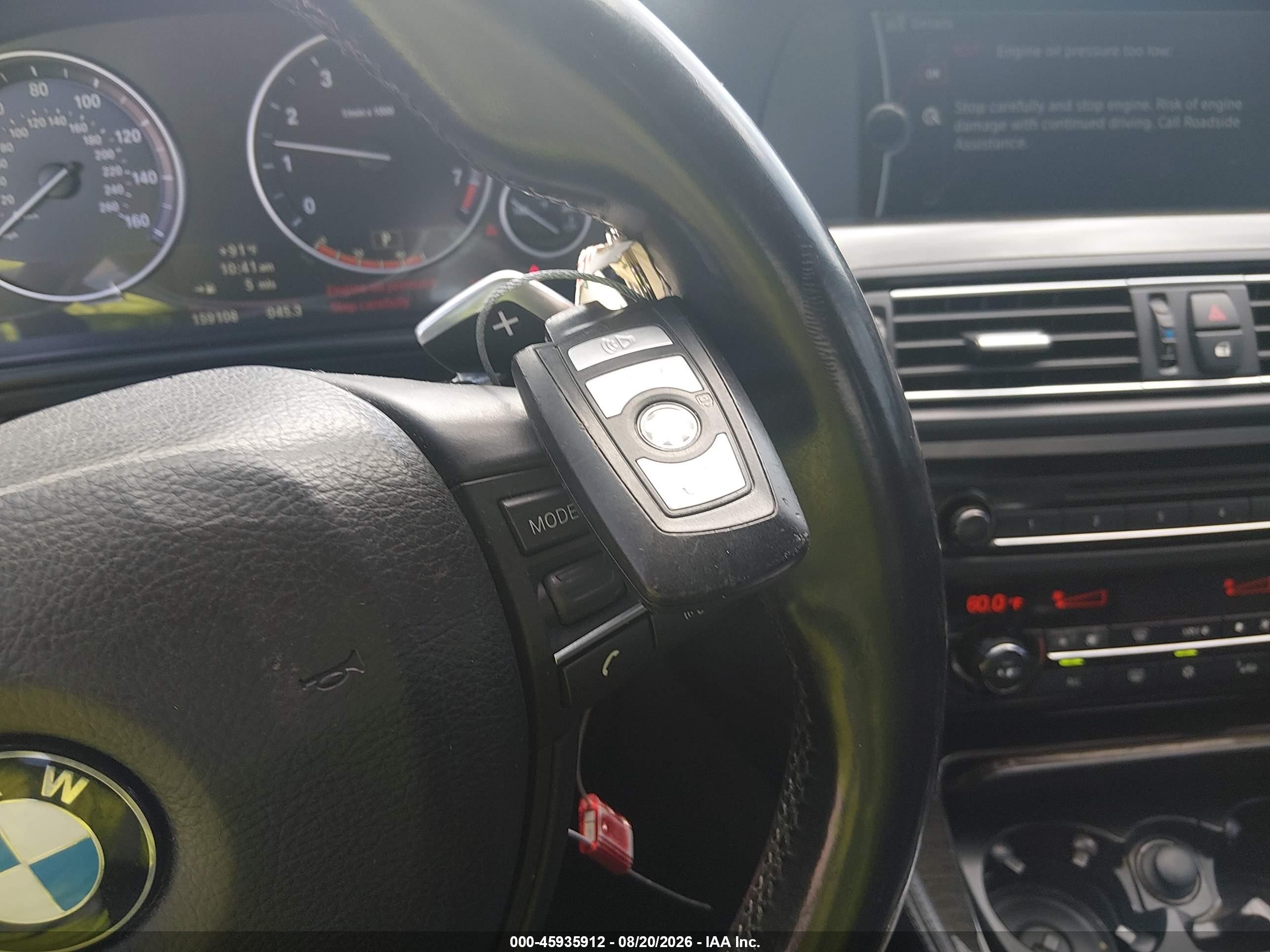 2012 Bmw 550i Черный vin: WBAFR9C54CDX79425