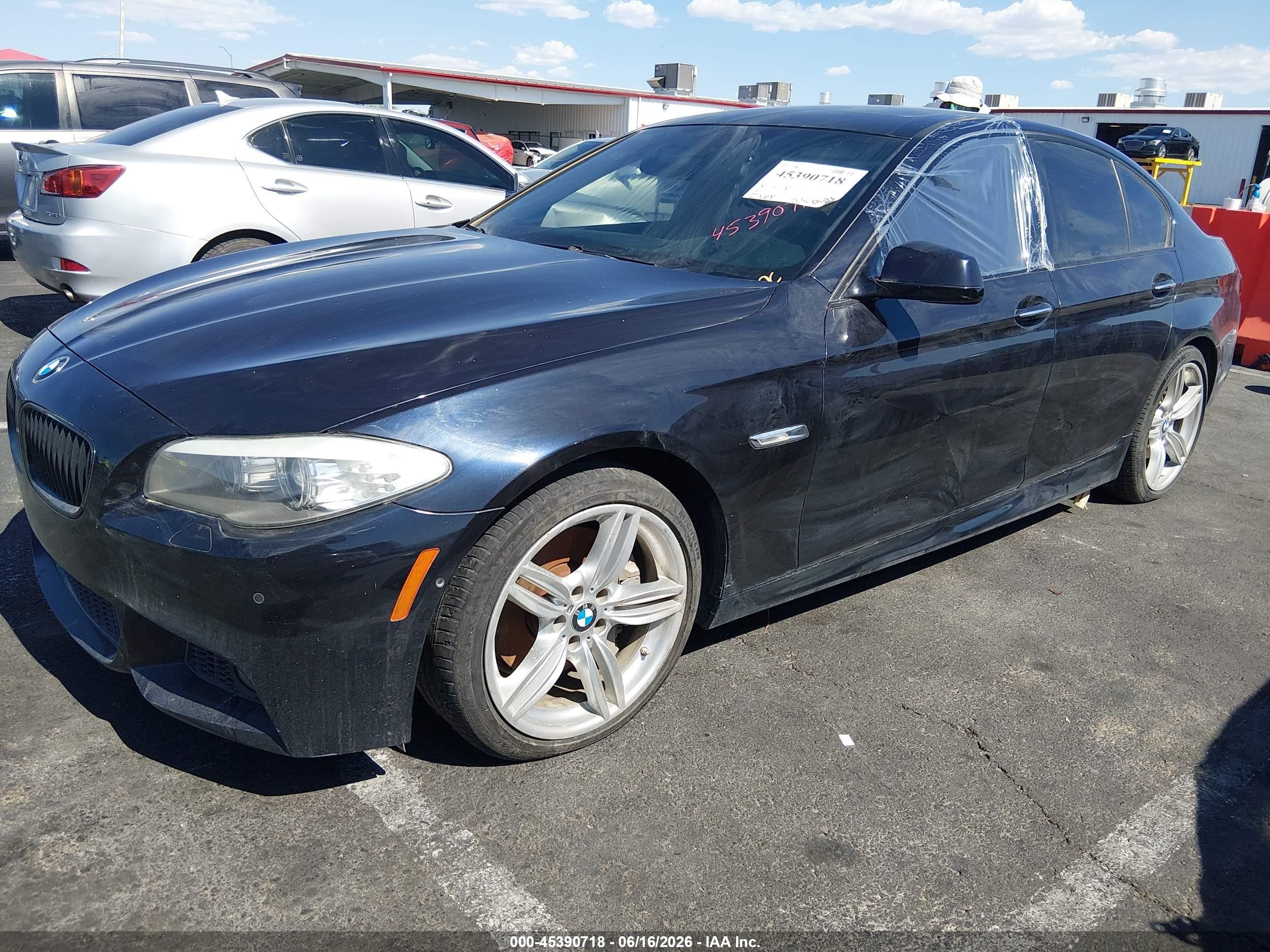 2013 Bmw 550i Black vin: WBAFR9C55DDX79788