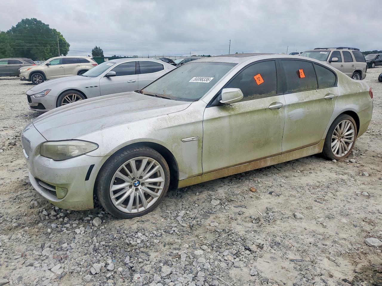 2011 Bmw 550 I Silver vin: WBAFR9C56BC758225