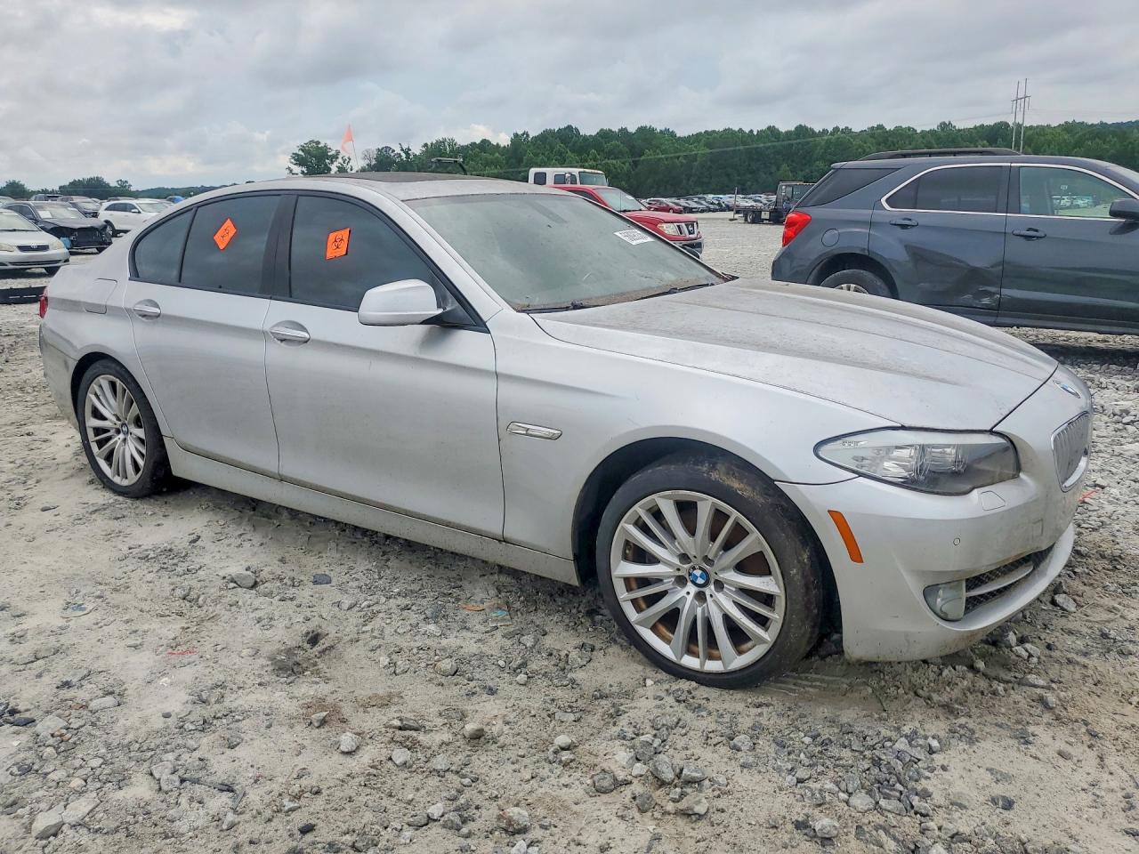 2011 Bmw 550 I Silver vin: WBAFR9C56BC758225