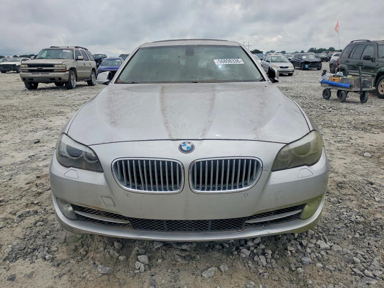 2011 Bmw 550 I Silver vin: WBAFR9C56BC758225