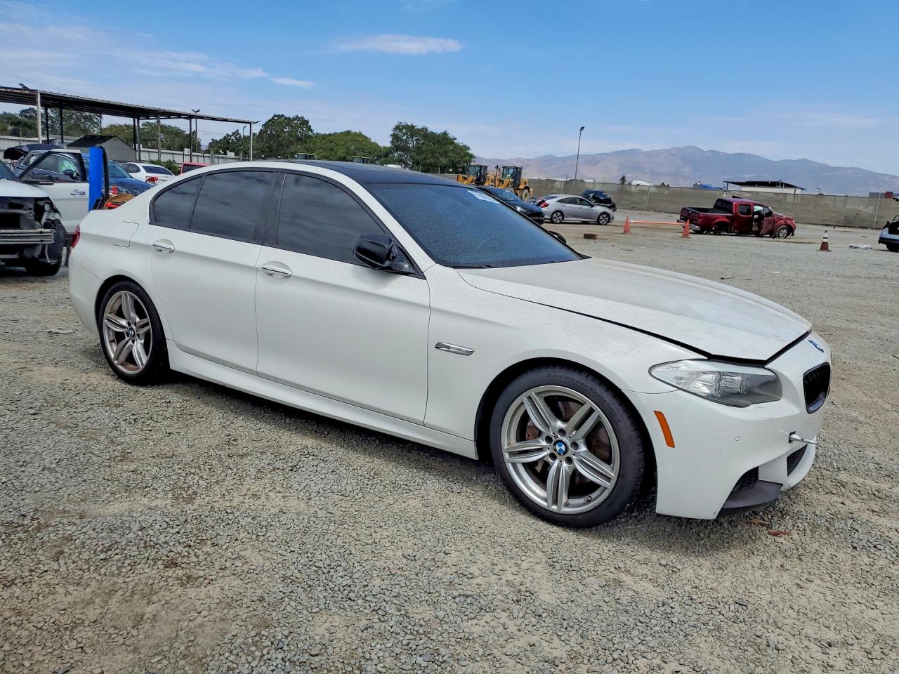 2013 Bmw 550 I White vin: WBAFR9C56DDX79816