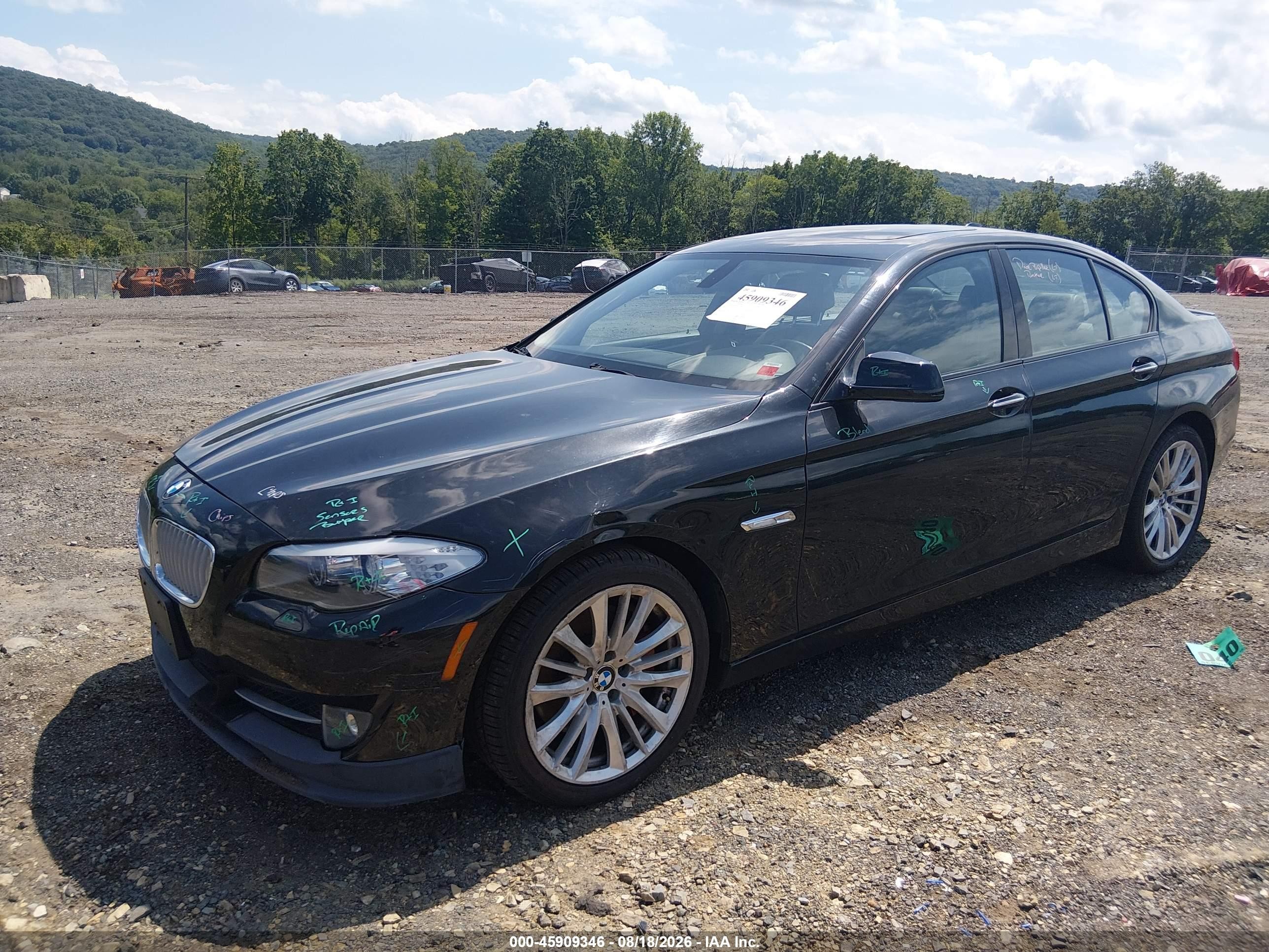 2011 Bmw 550i   Черный vin: WBAFR9C59BC271150