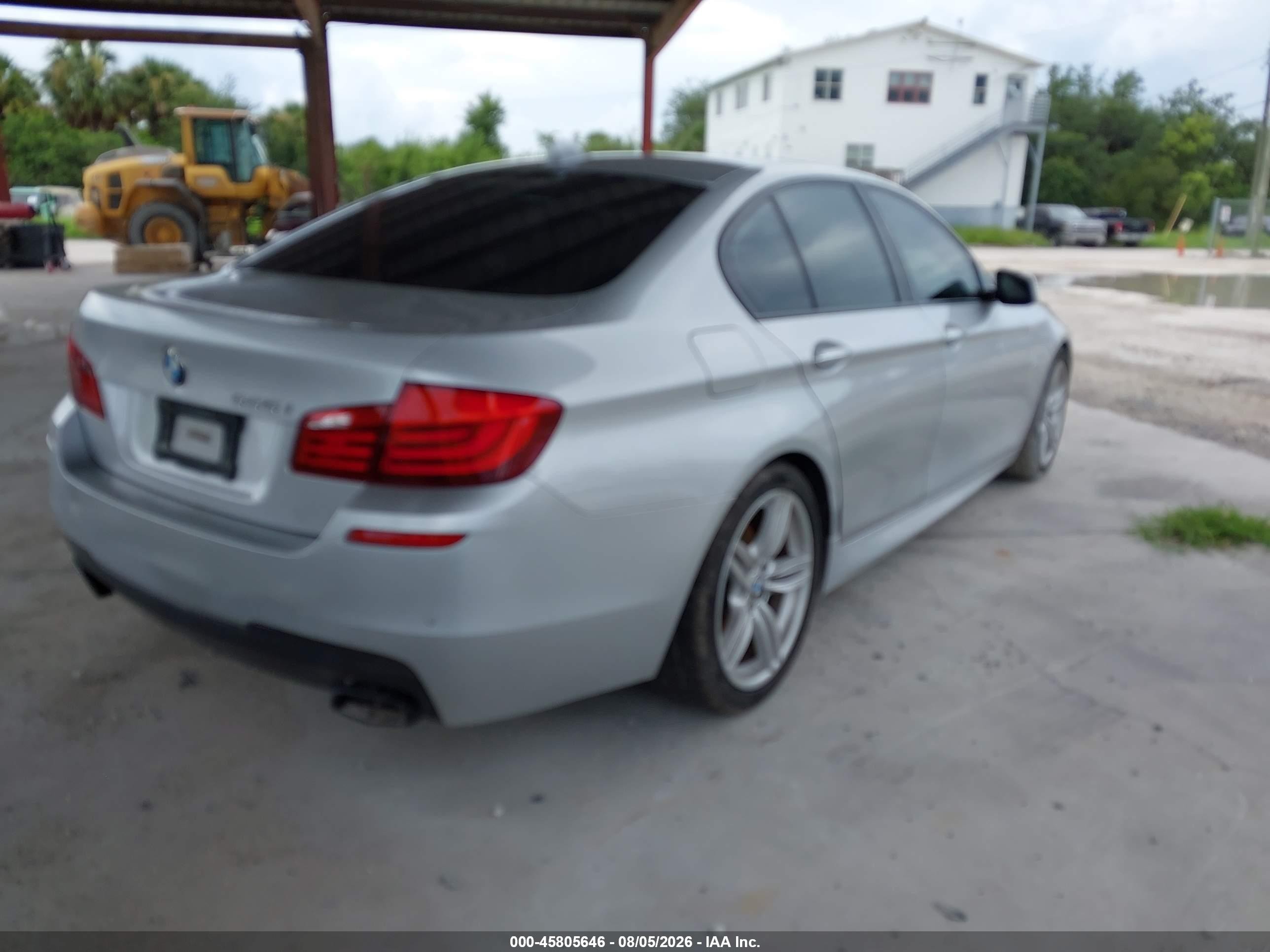 2013 Bmw 550i Silver vin: WBAFR9C5XDD226571