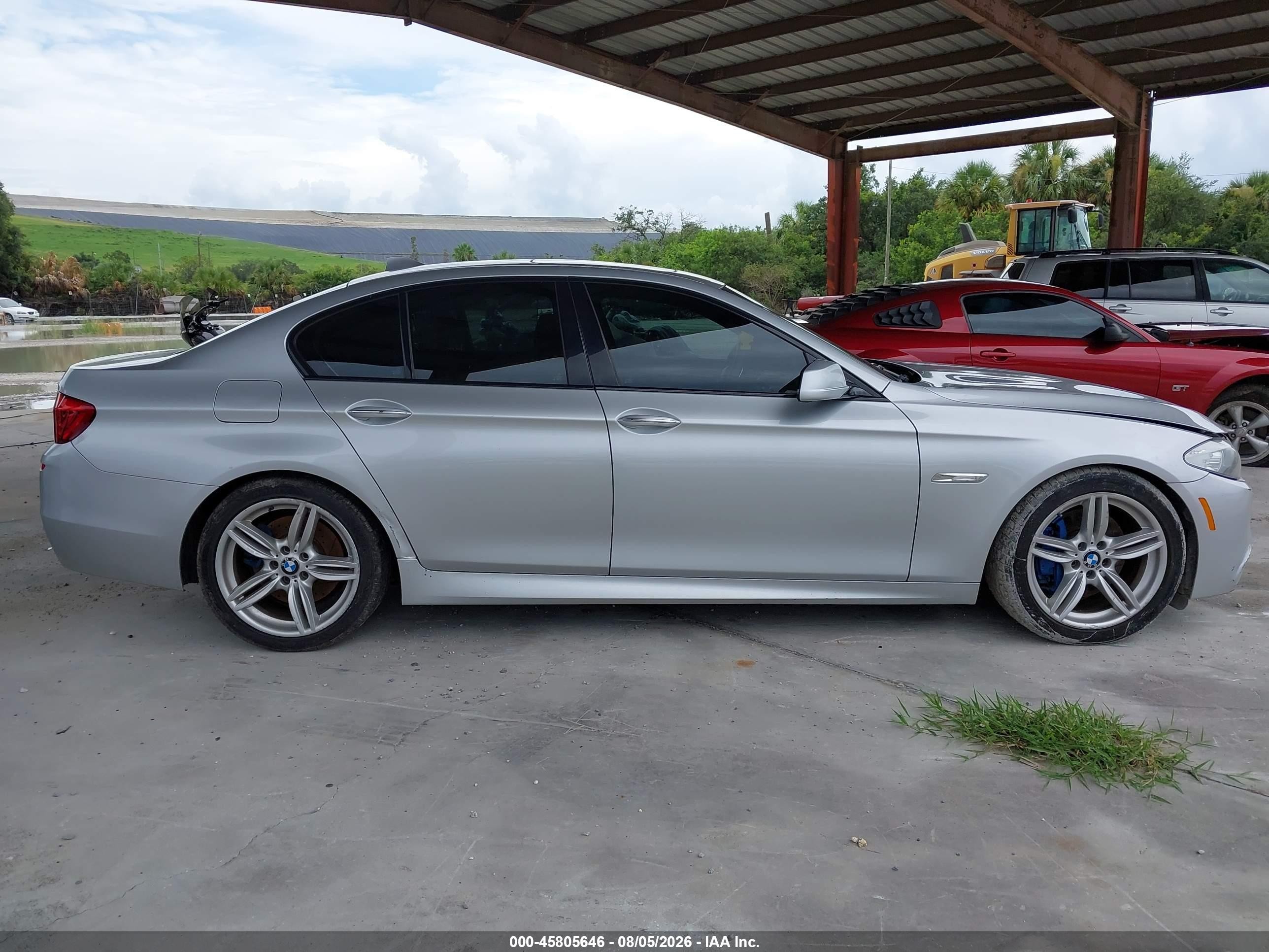 2013 Bmw 550i Silver vin: WBAFR9C5XDD226571
