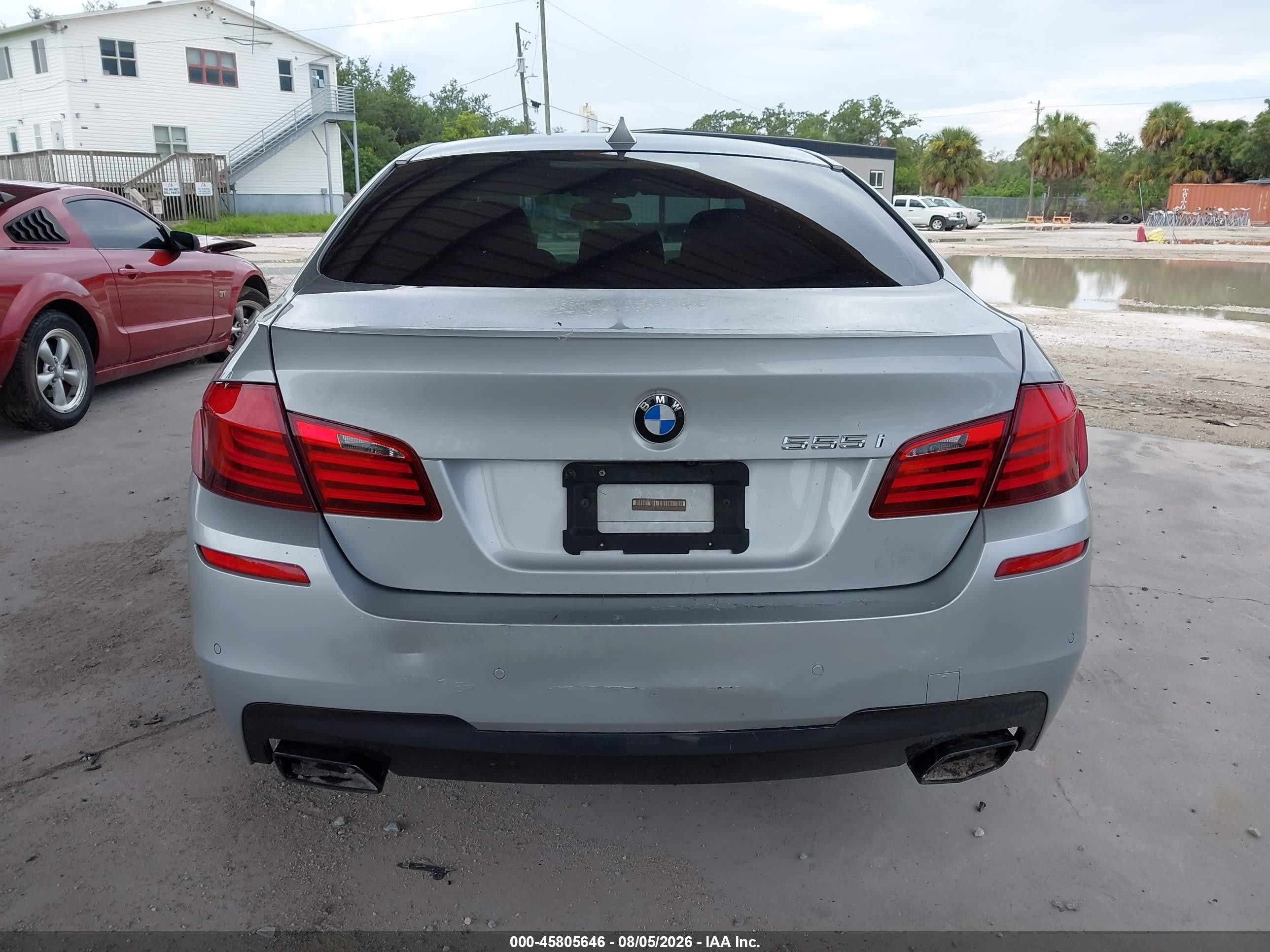 2013 Bmw 550i Silver vin: WBAFR9C5XDD226571