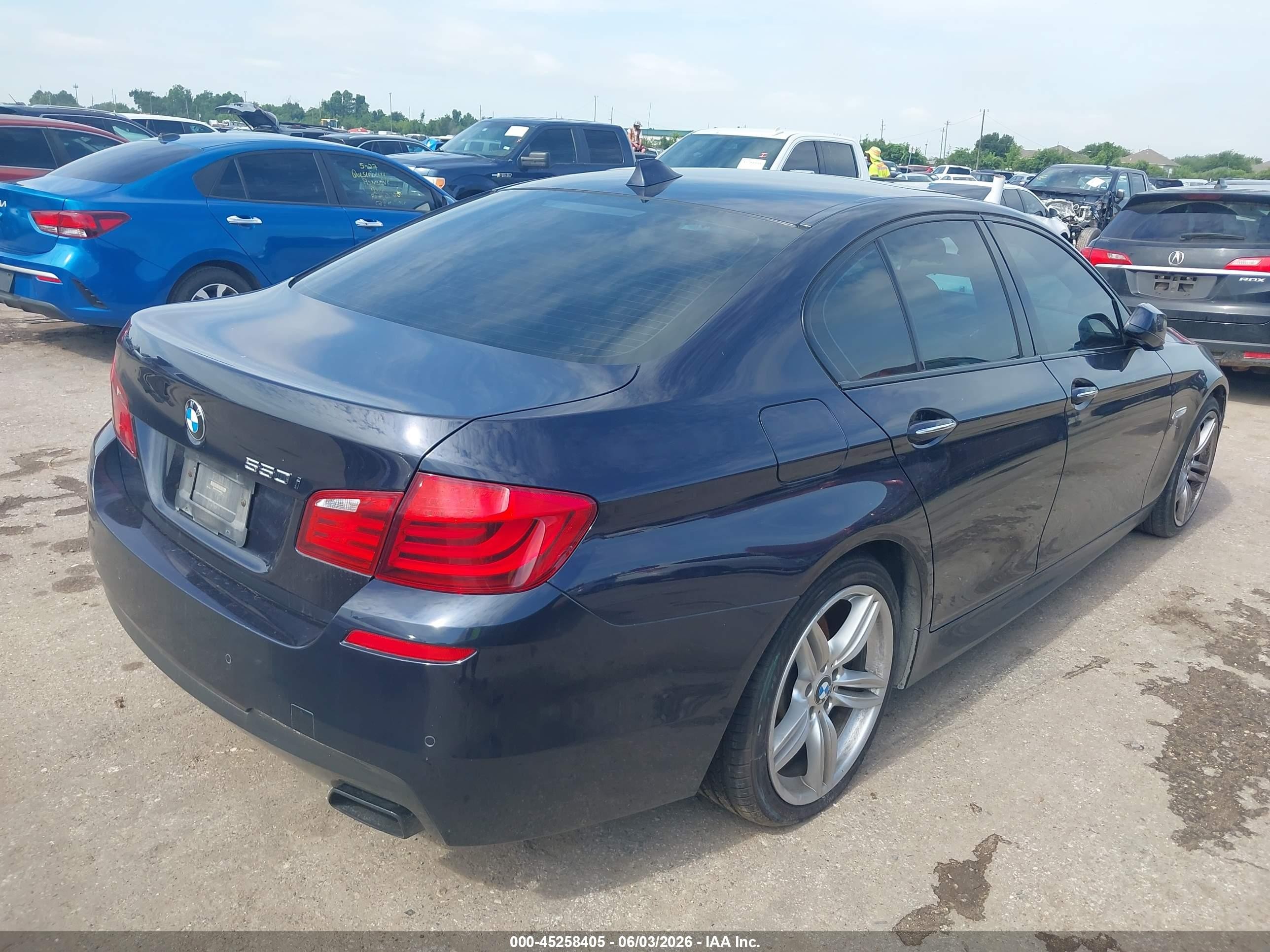 2013 Bmw 550i   Dark Blue vin: WBAFR9C5XDDX80578