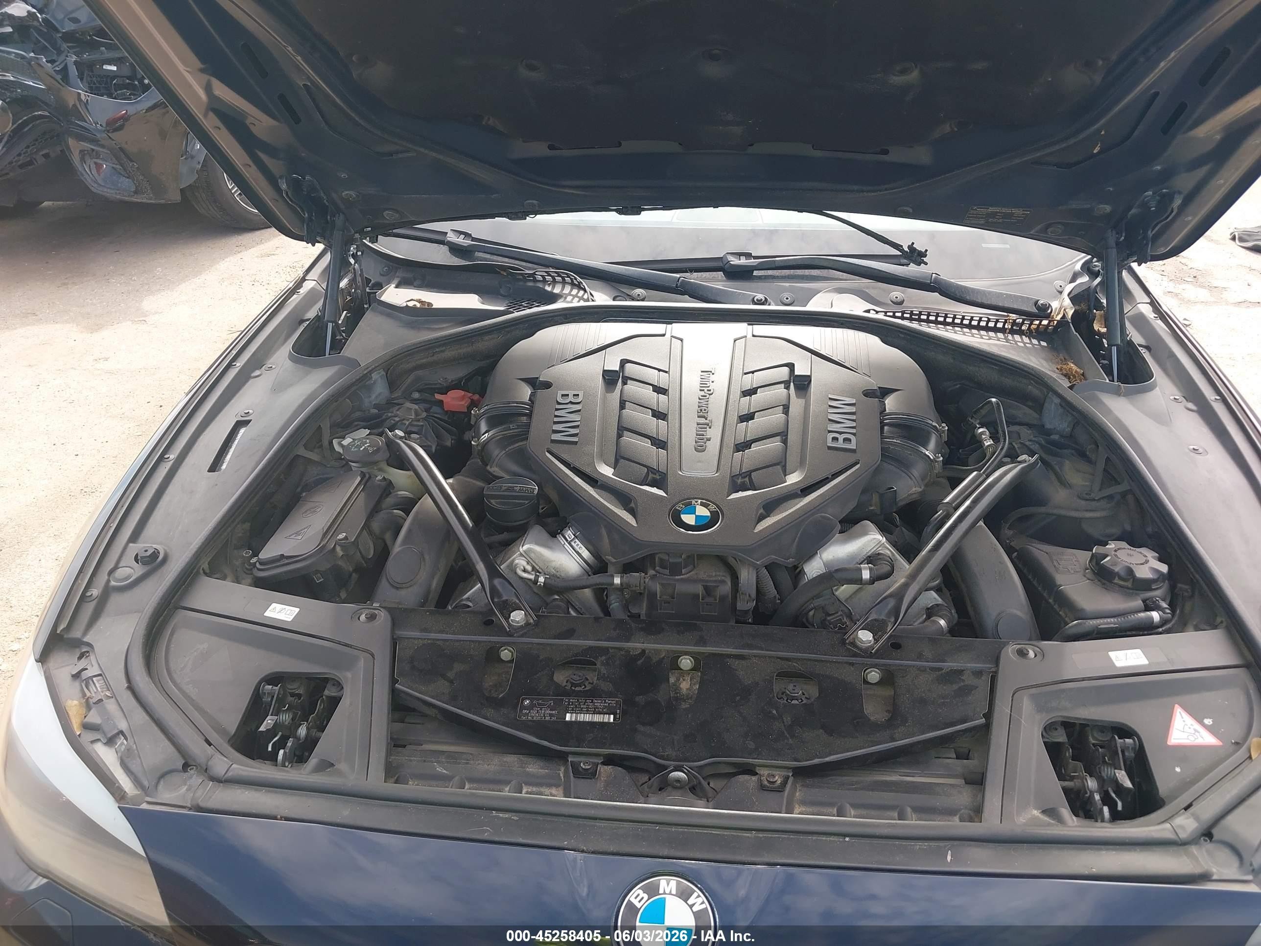 2013 Bmw 550i   Dark Blue vin: WBAFR9C5XDDX80578