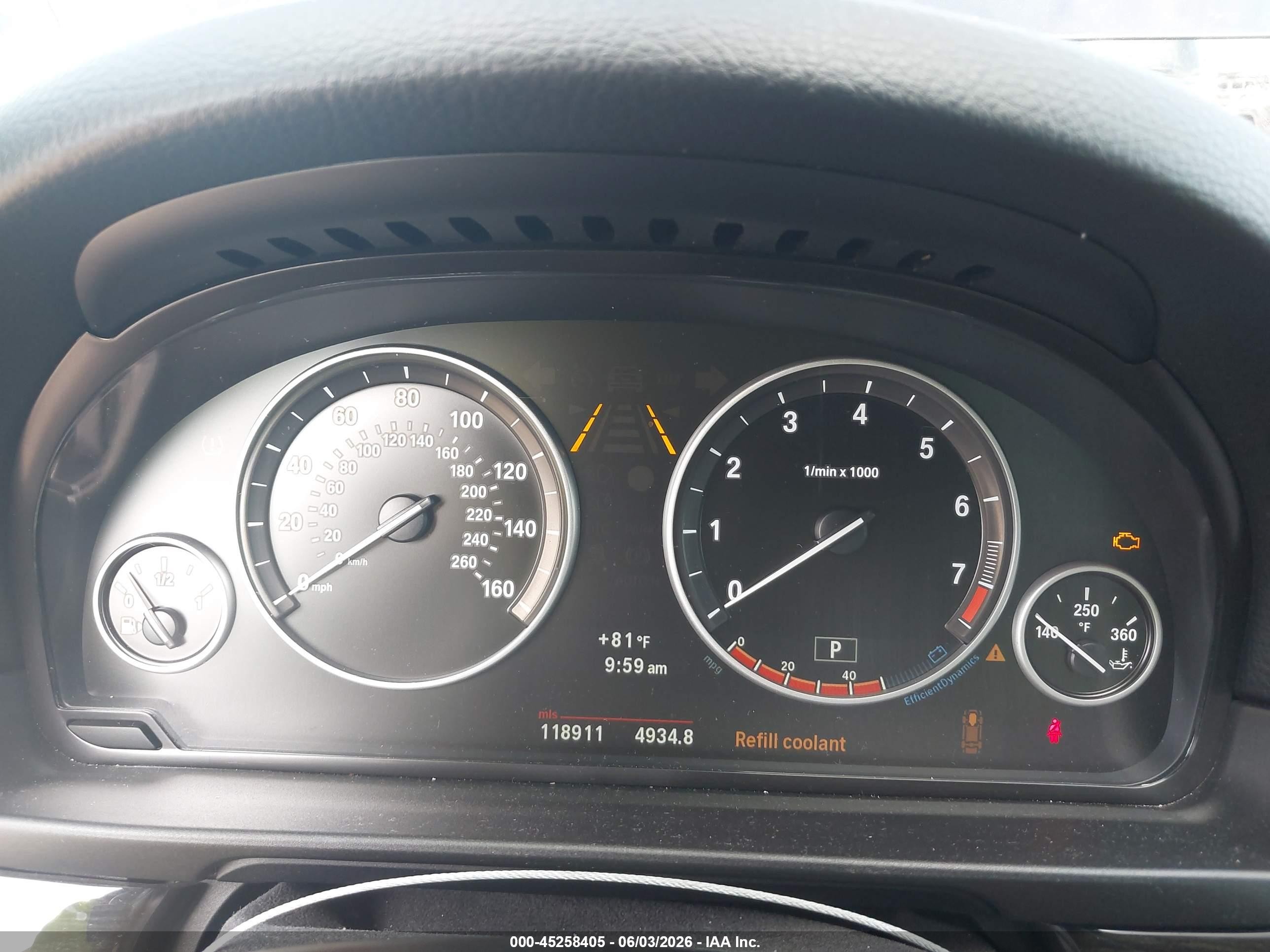 2013 Bmw 550i   Dark Blue vin: WBAFR9C5XDDX80578