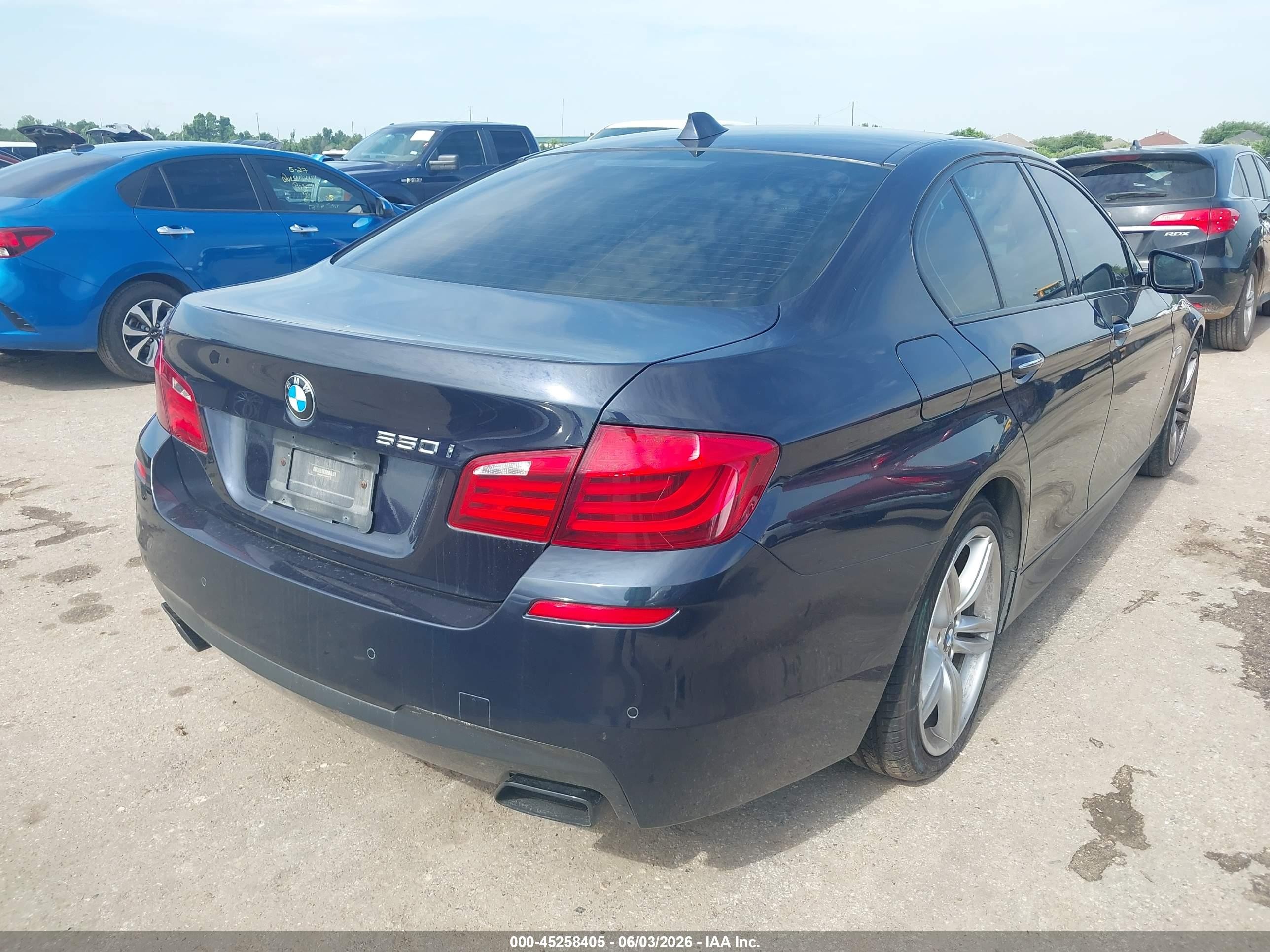 2013 Bmw 550i   Dark Blue vin: WBAFR9C5XDDX80578