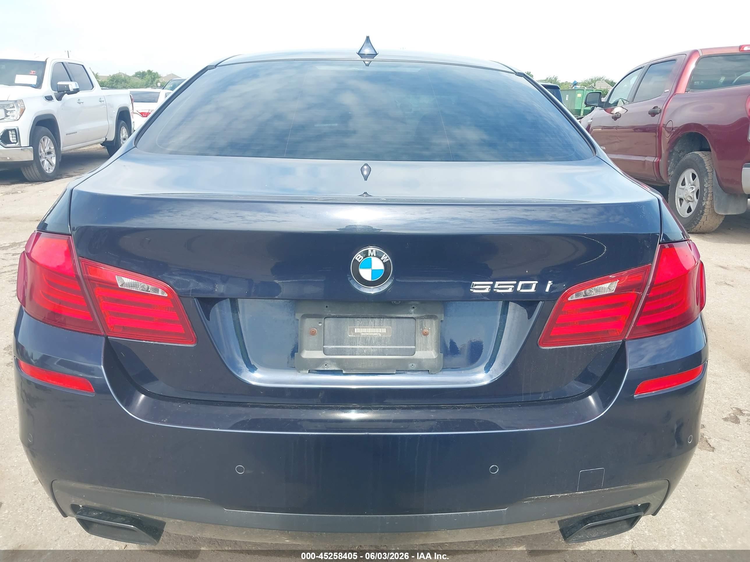2013 Bmw 550i   Dark Blue vin: WBAFR9C5XDDX80578