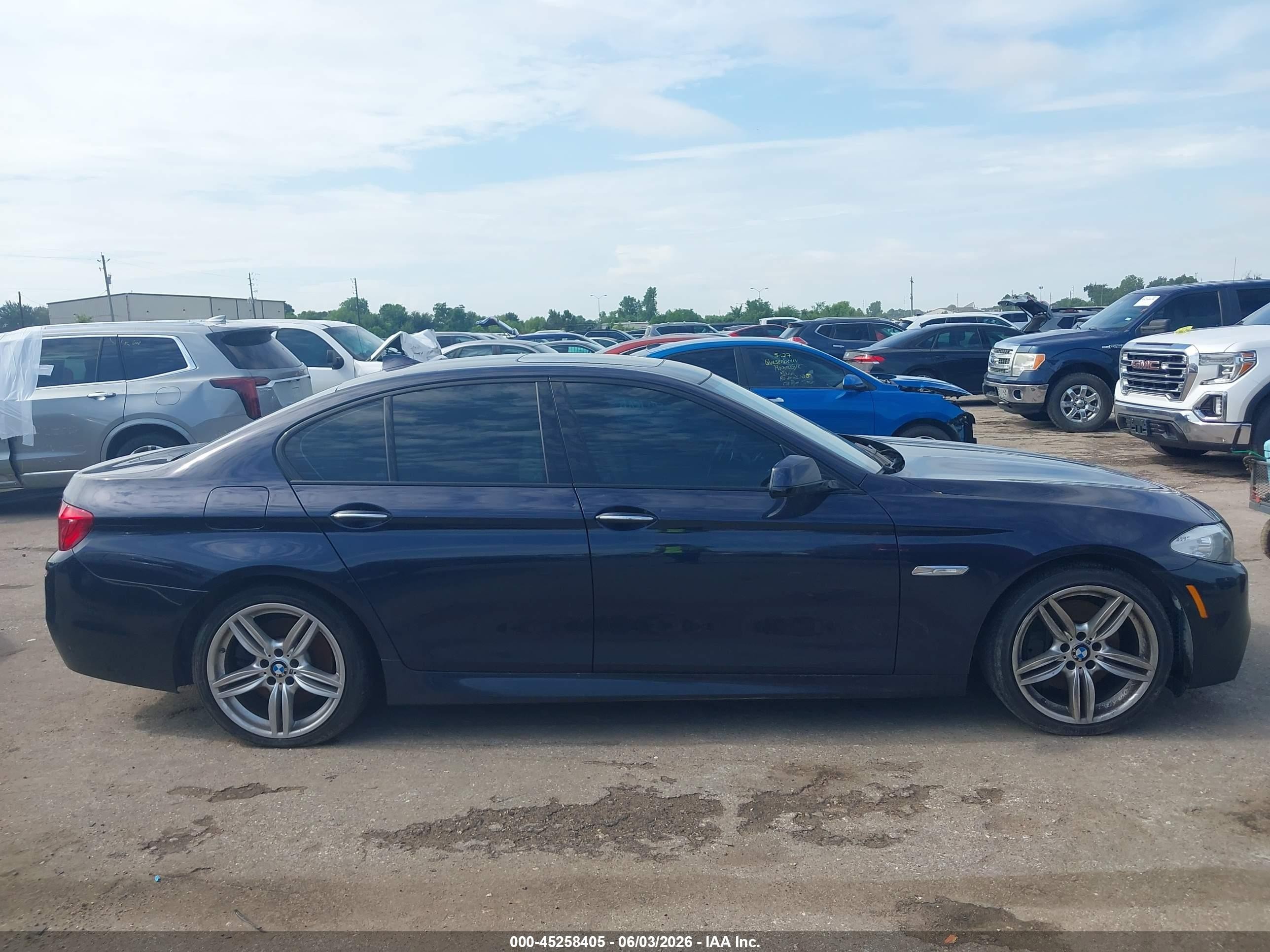 2013 Bmw 550i   Dark Blue vin: WBAFR9C5XDDX80578