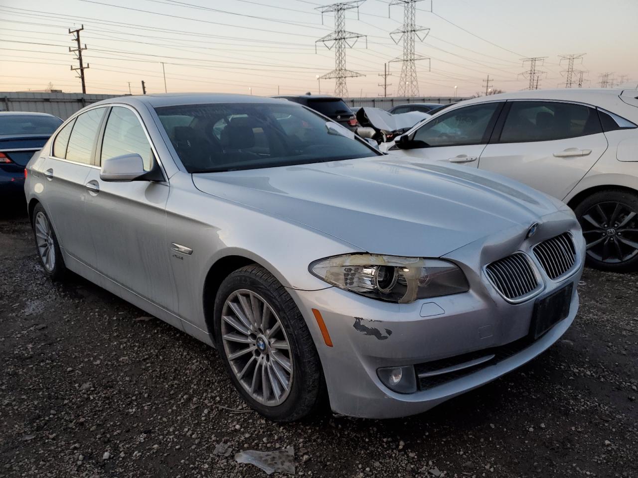 2011 Bmw 535 Xi Silver vin: WBAFU7C50BC780076