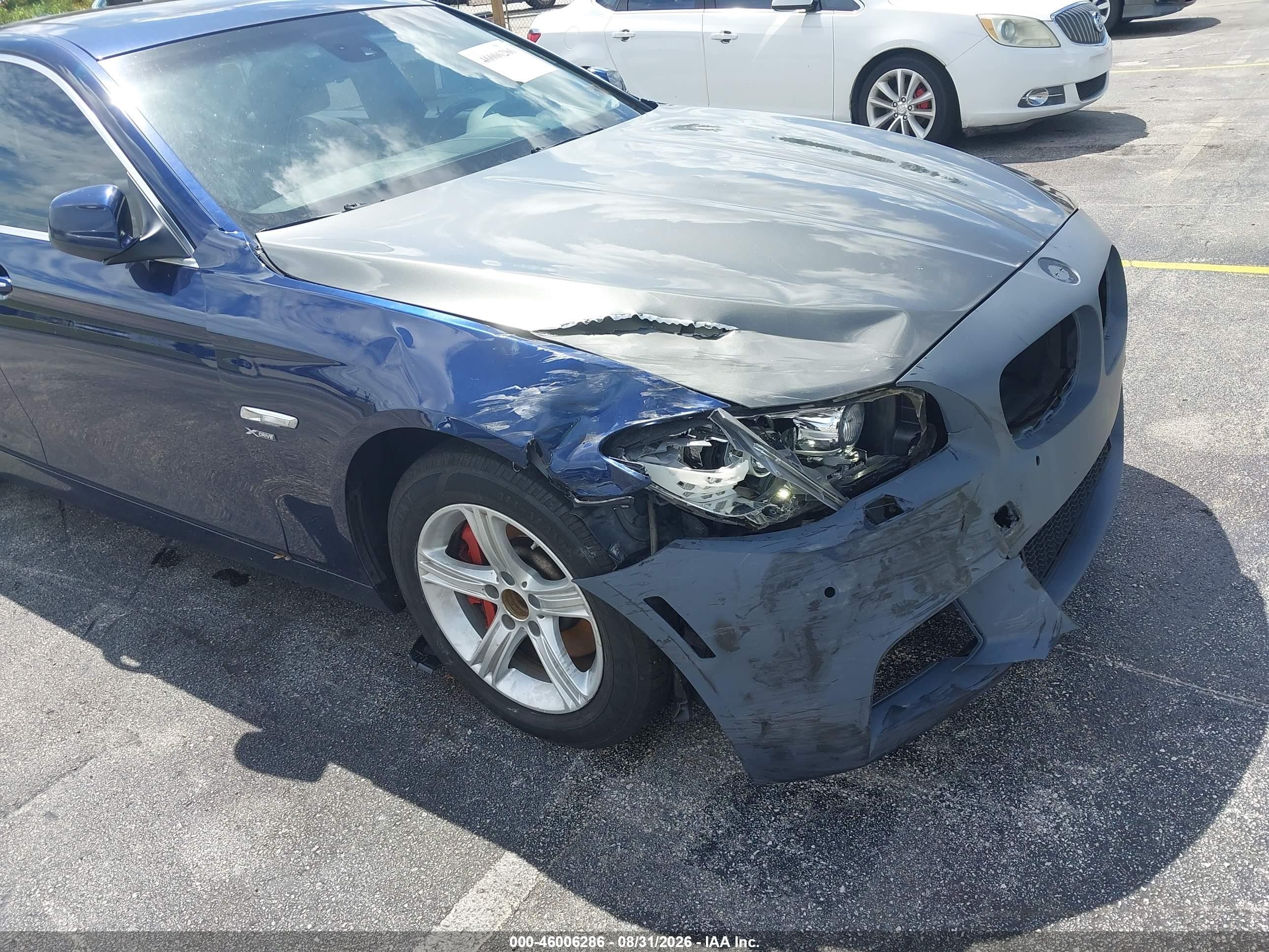 2012 Bmw 535i Xdrive Blue vin: WBAFU7C50CDU57237