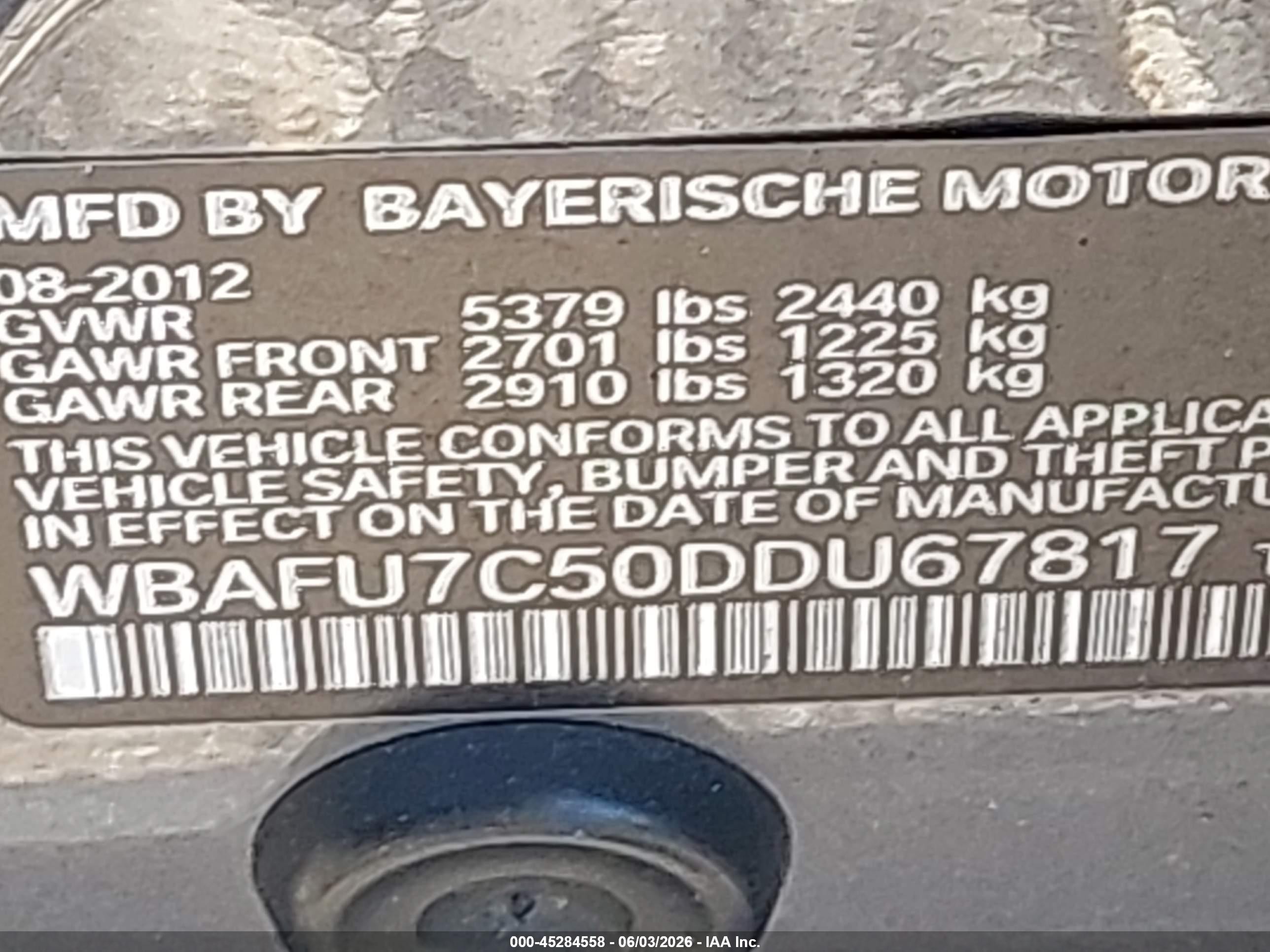2013 Bmw 535i Xdrive Gray vin: WBAFU7C50DDU67817