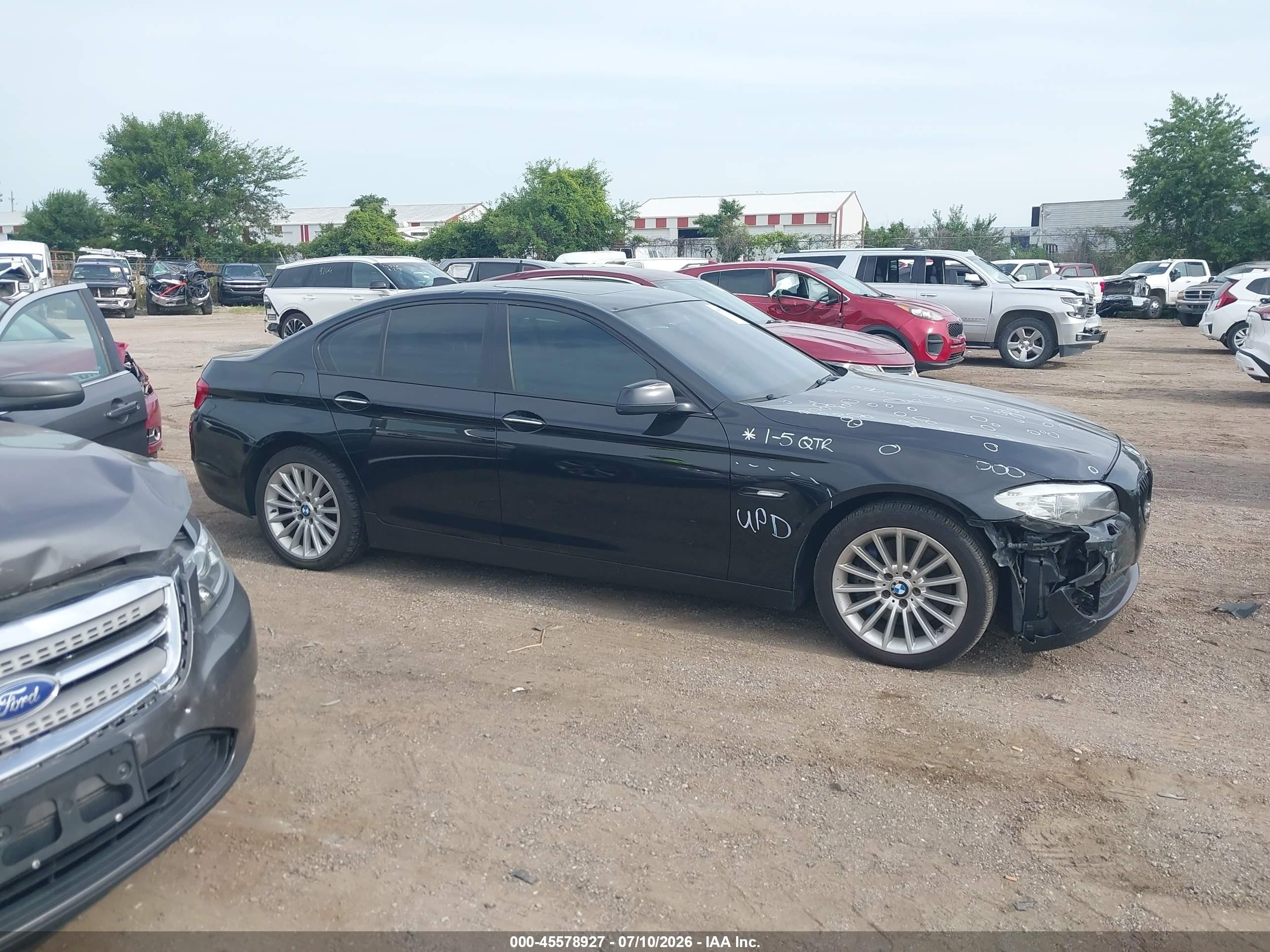 2013 Bmw 535i Xdrive Black vin: WBAFU7C50DDU76243