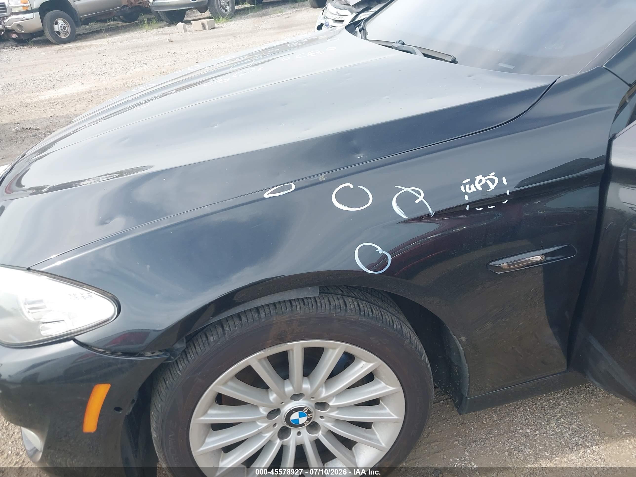 2013 Bmw 535i Xdrive Black vin: WBAFU7C50DDU76243