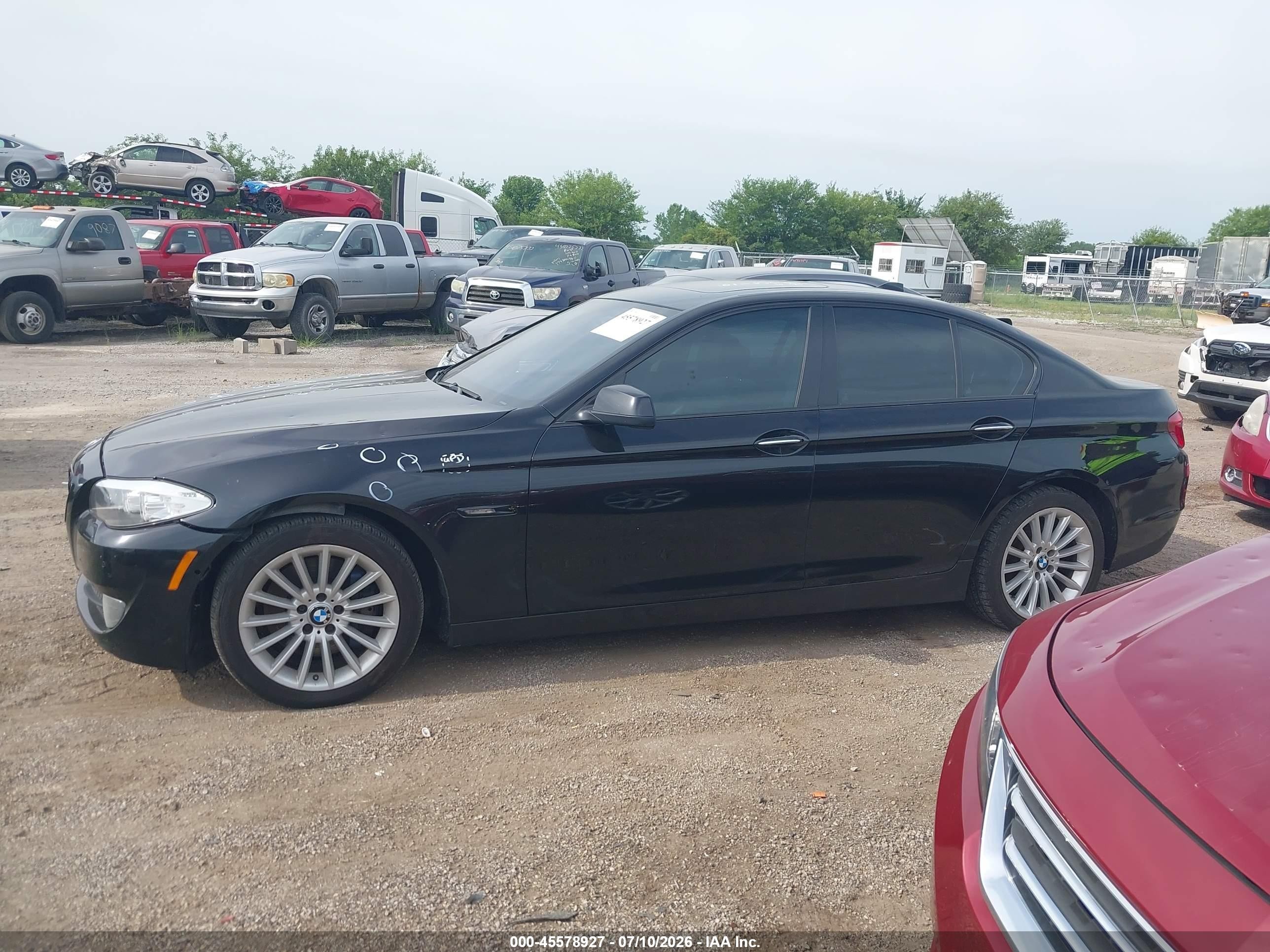 2013 Bmw 535i Xdrive Black vin: WBAFU7C50DDU76243