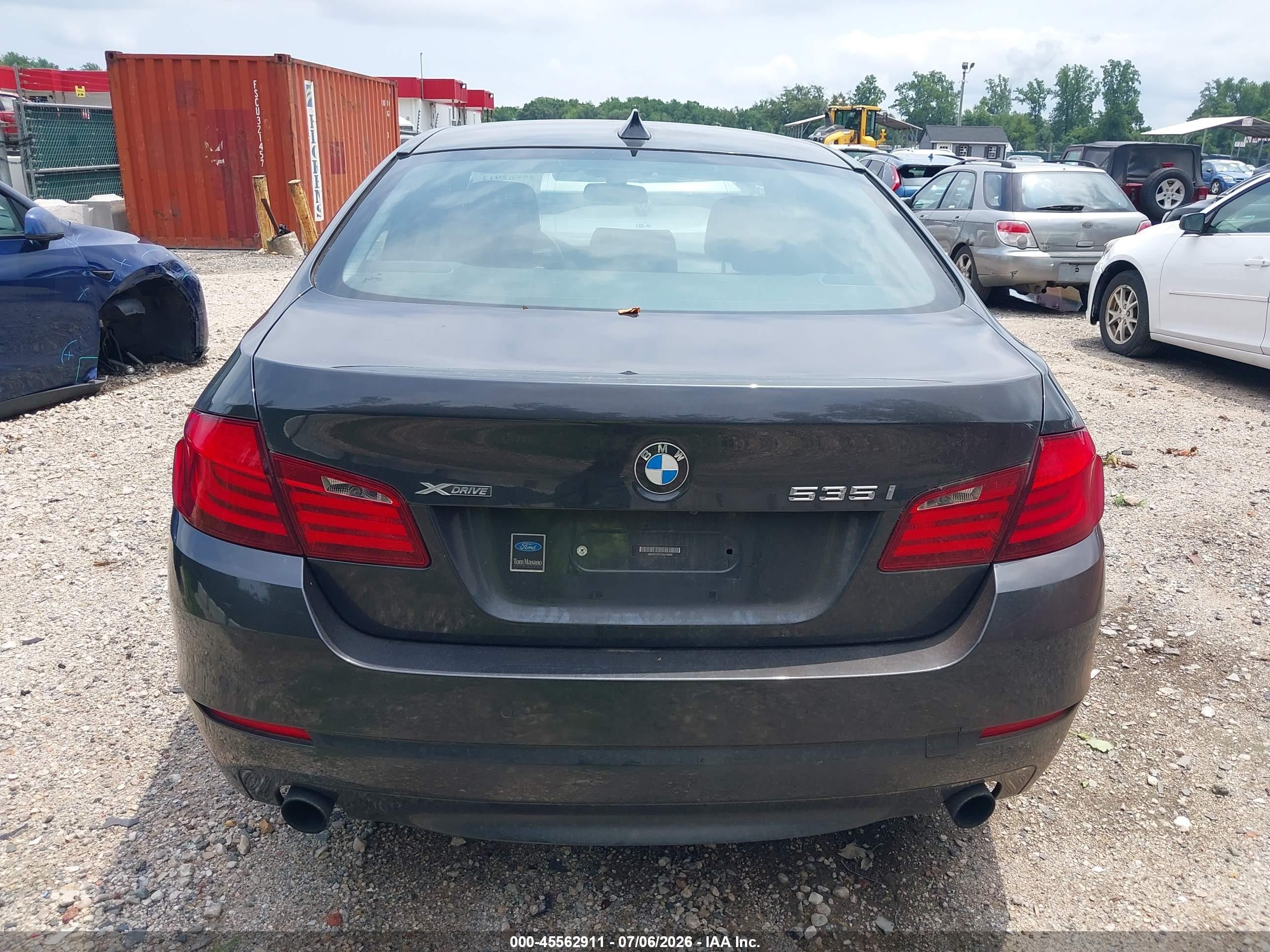 2013 Bmw 535i Xdrive Gray vin: WBAFU7C51DDU70628