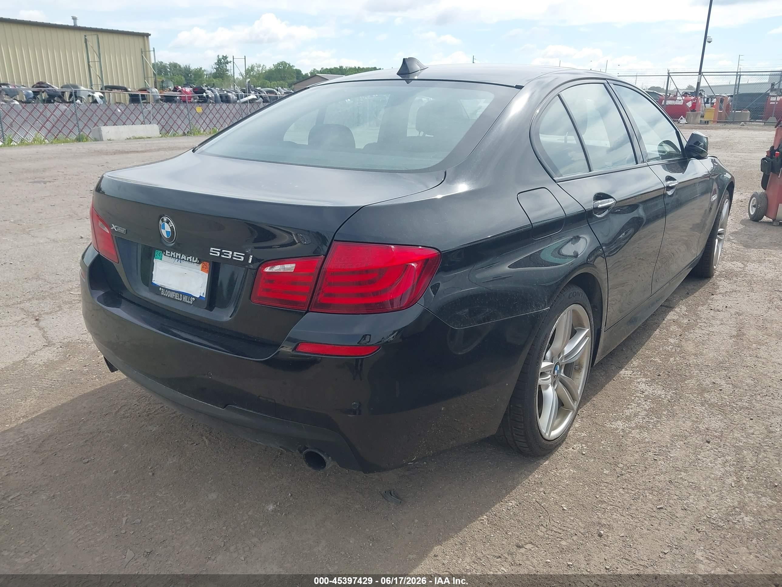 2013 Bmw 535i Xdrive Black vin: WBAFU7C51DDU76283