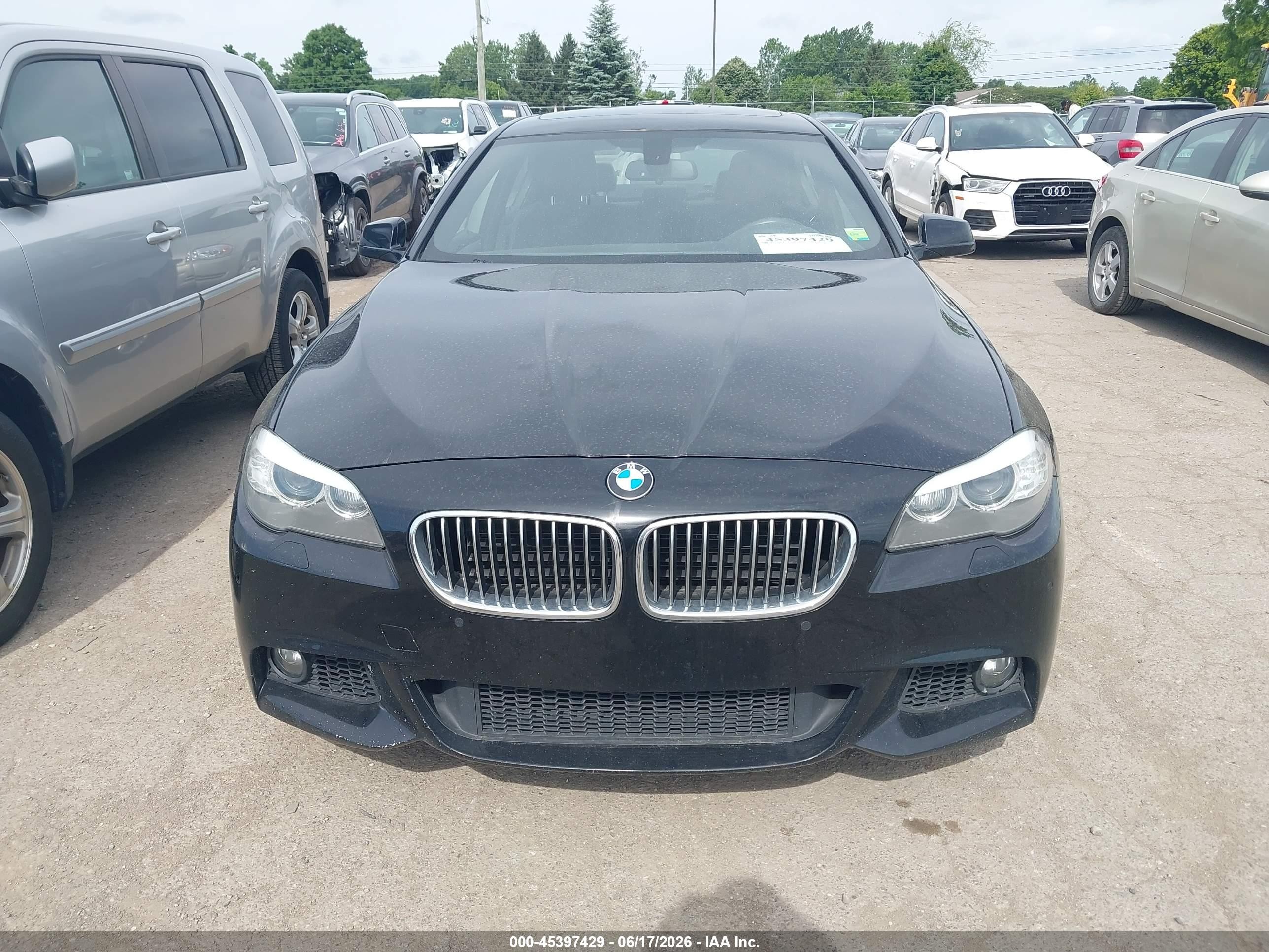 2013 Bmw 535i Xdrive Black vin: WBAFU7C51DDU76283