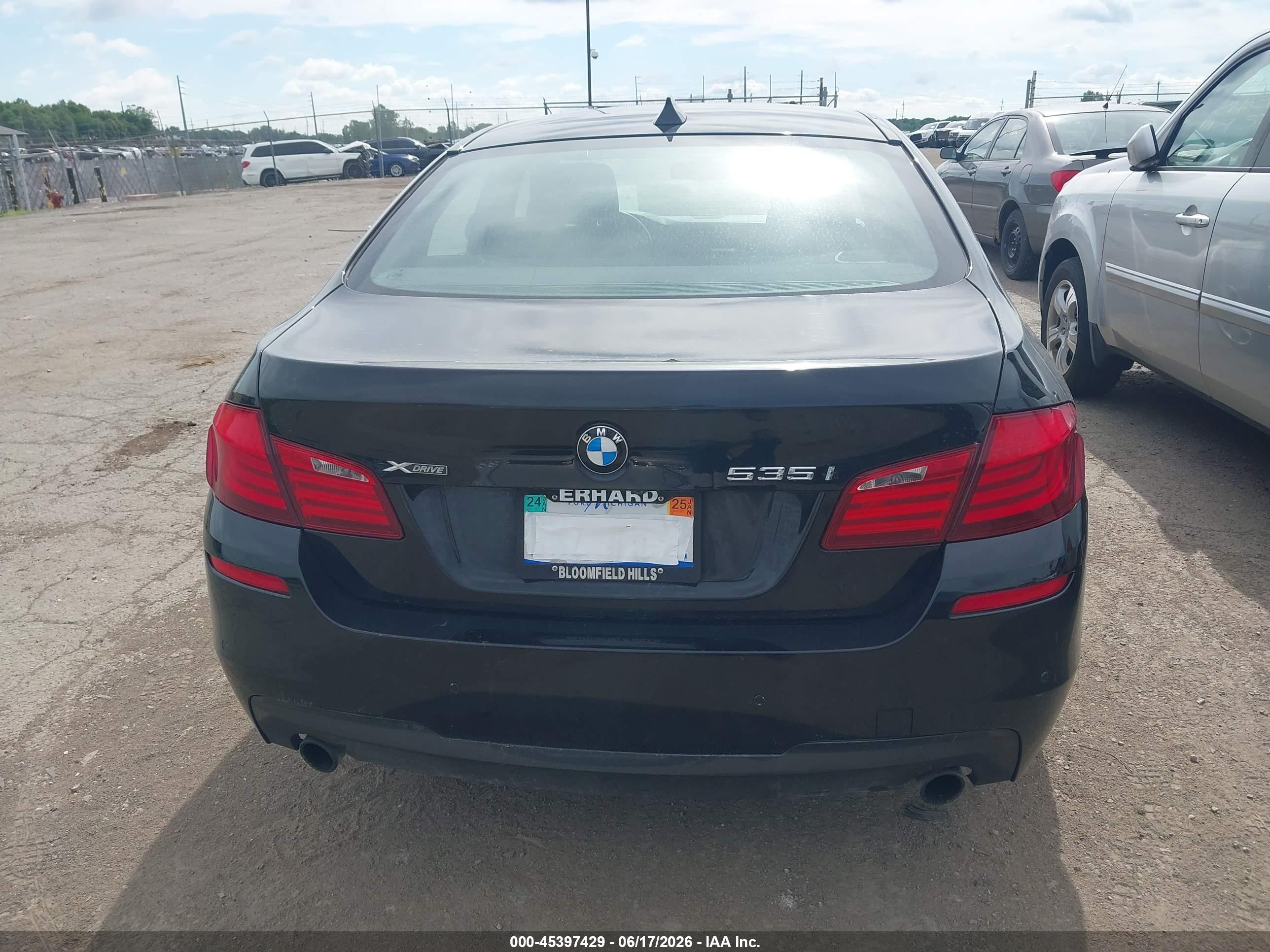 2013 Bmw 535i Xdrive Black vin: WBAFU7C51DDU76283