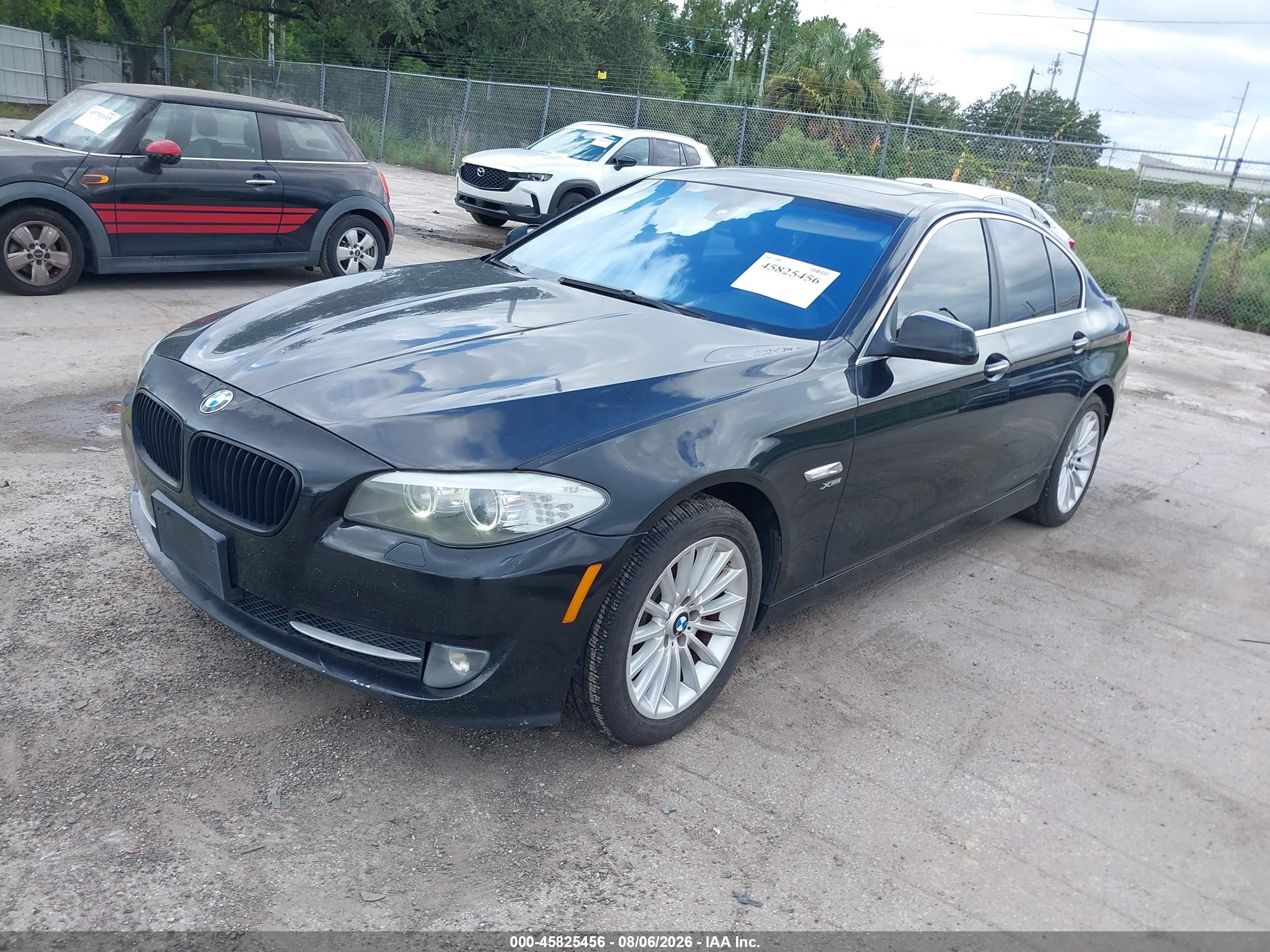 2011 Bmw 535i Xdrive Black vin: WBAFU7C53BC780587
